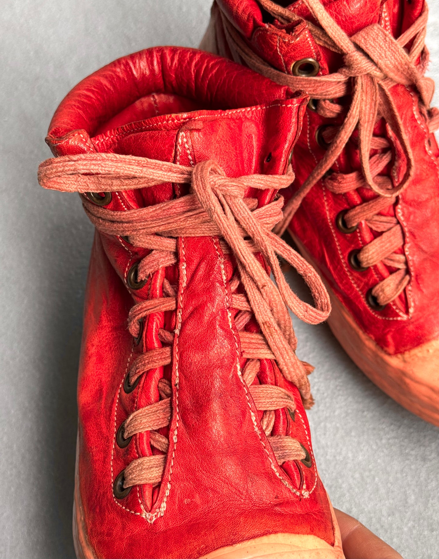 Carol Christian Poell ‘AM/2524 ROOMS-PTC/13’ Object-dyed Kangaroo Leather Drip Sneakers