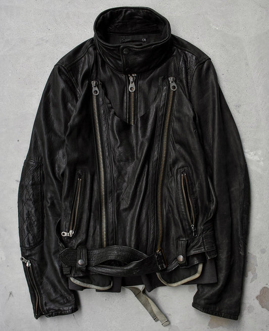 MiharaYasuhiro AW08 Reconstructed Multi-zip Deerskin Leather Jacket
