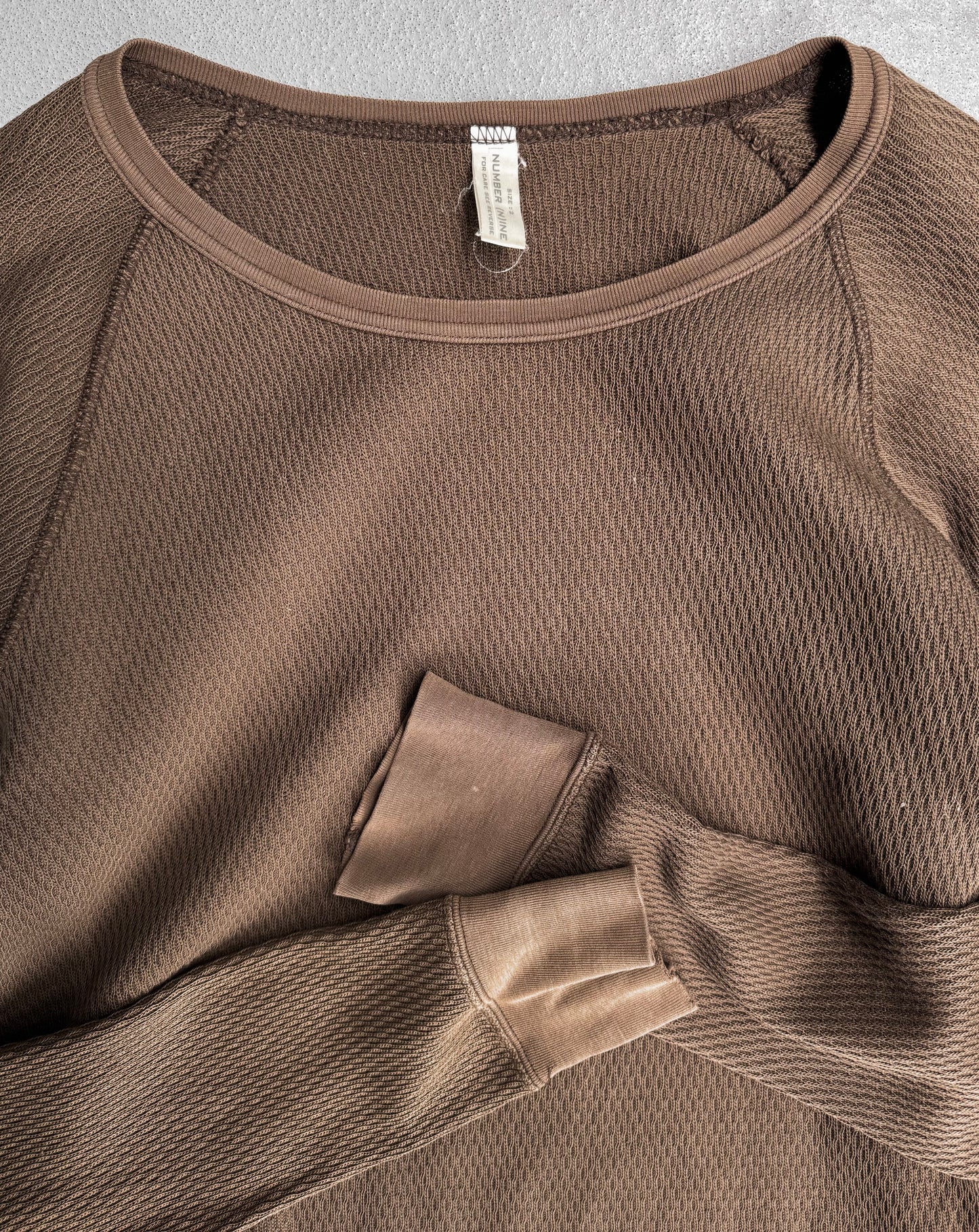 Number (N)ine Late 90s Waffle Knit Crewneck Long-sleeves