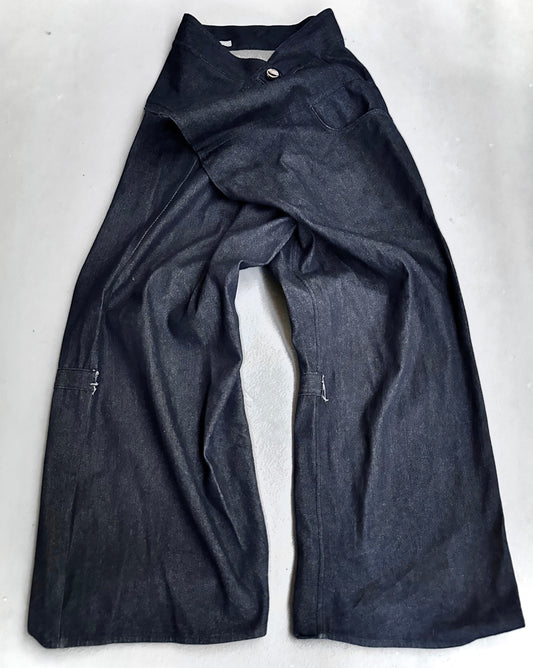 Per Götesson *SAMPLE* Per Götesson AW22 Asymmetrical “Elephant” Wide Cut Denim | Archive Fashion Toronto