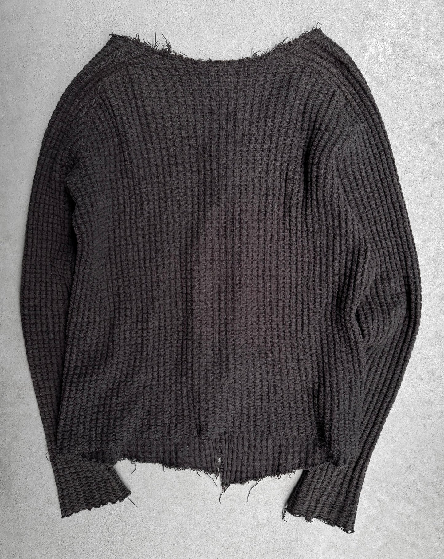 The Viridi-anne AW06 Distressed ‘Virgin Mary’ Oversize Waffle Knit Sweater