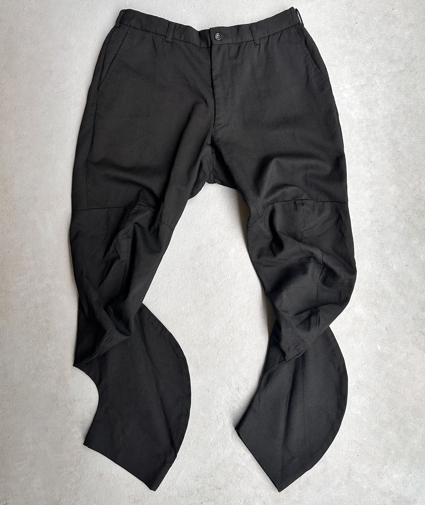 COMME des GARÇONS AW10 Black Wool Deformed Twisted Trousers
