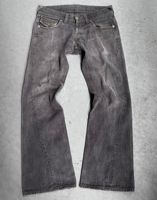 Tornado Mart Early 00s Washed Lilac Bootcut Flare Denim