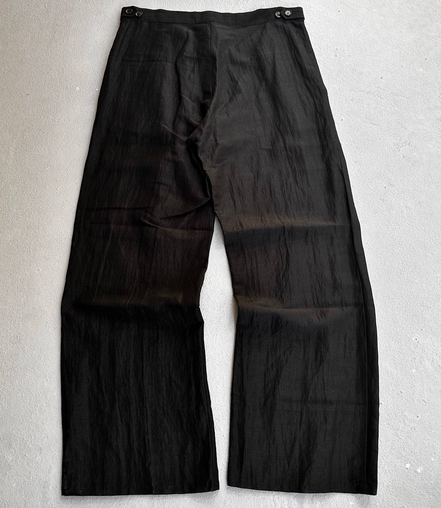 Yohji Yamamoto +NOIR SS09 Rayon Pleated Wide Leg Pants