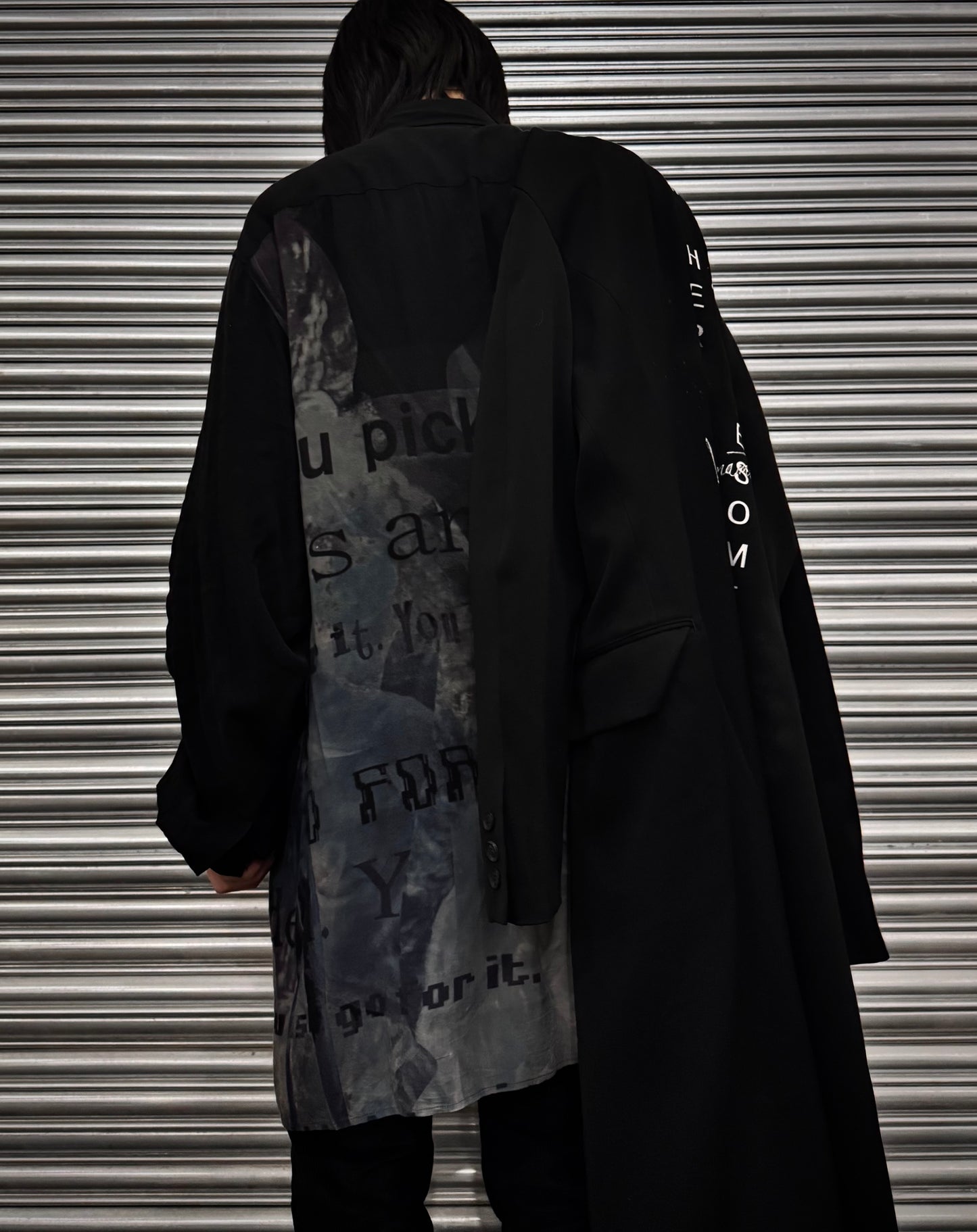 Yohji Yamamoto POUR HOMME AW20 Ghost Poem Graphic Printed Button-up Shirt