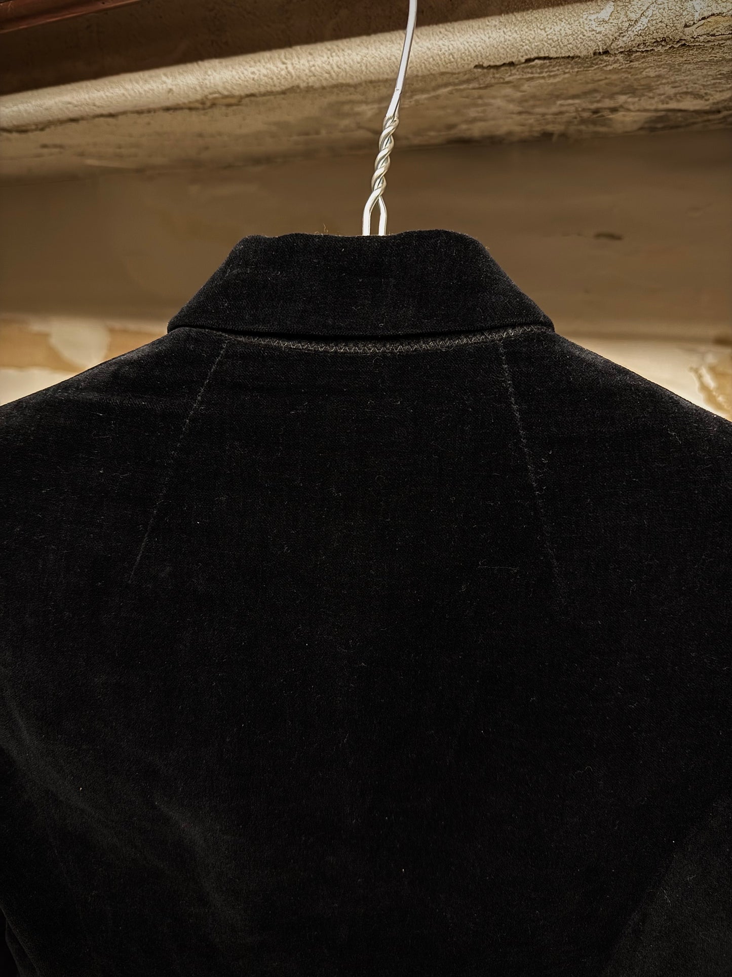 Rick Owens AW16 "MASTODON" Cotton Linen Single Button Velvet Blazer