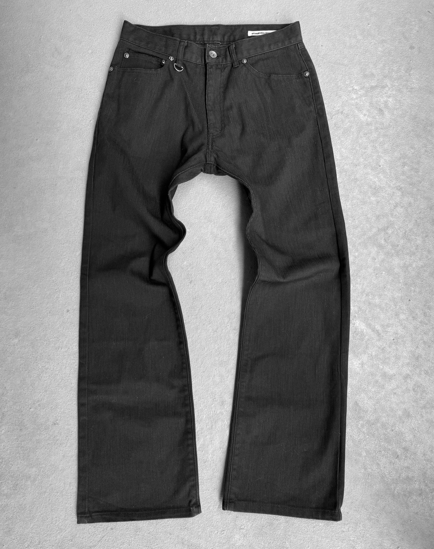 SemanticDesign Early 00s Washed Black Bootcut Flare Denim