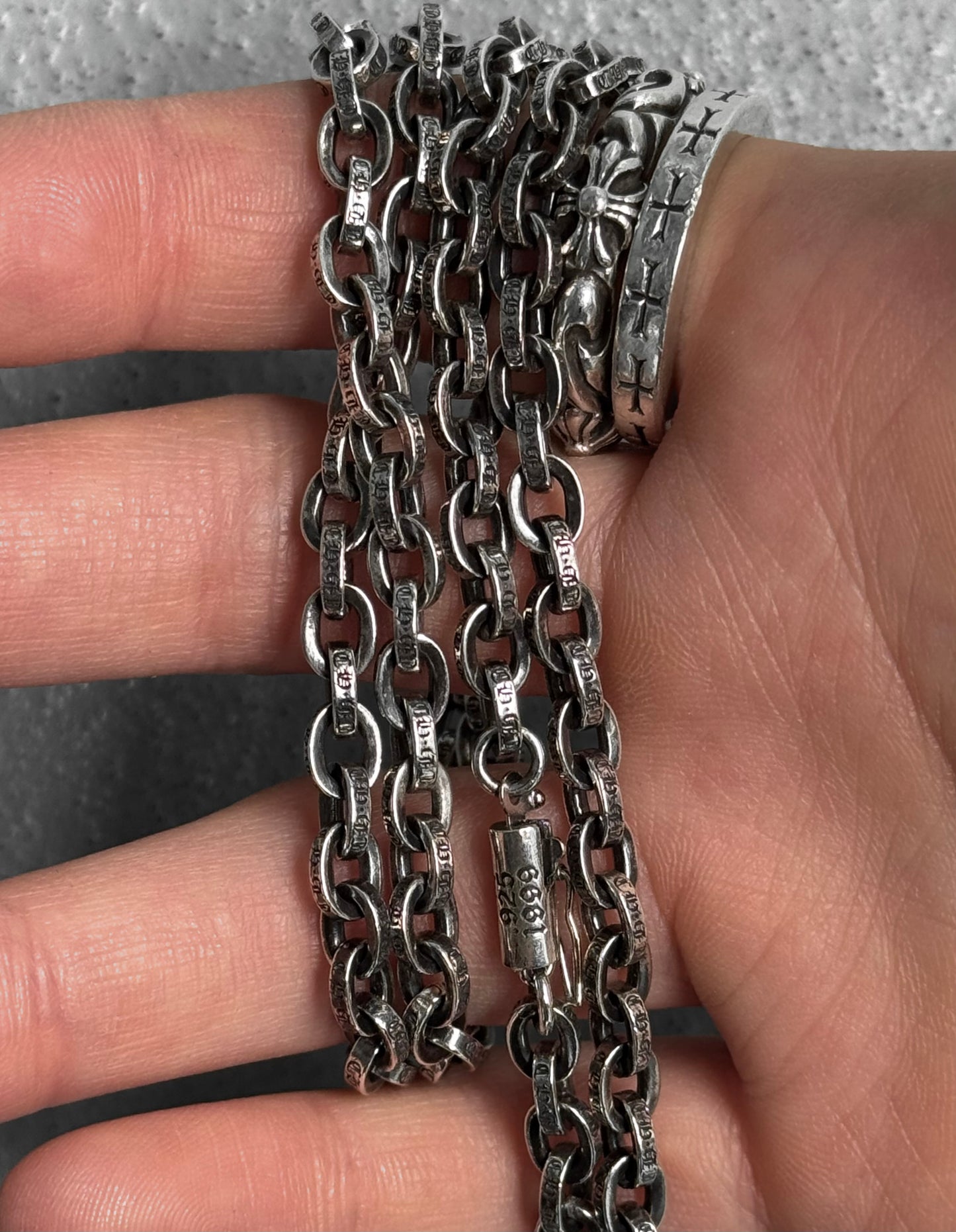 Chrome Hearts 1999 .925 Silver Paper-chain Necklace
