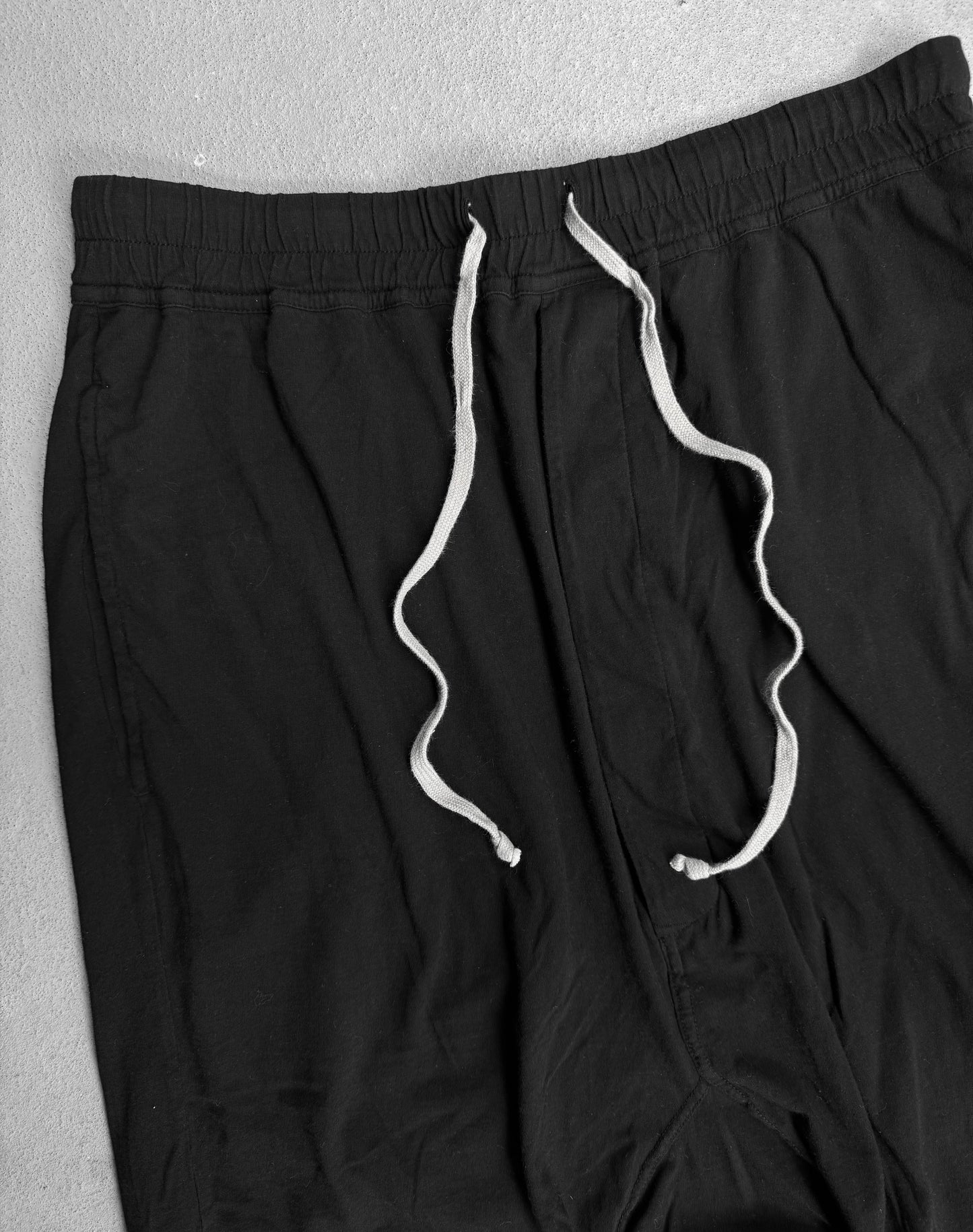 Rick Owens DRKSHDW SS15 “FAUN” Black Lightweight Drop-crotch Pod Shorts