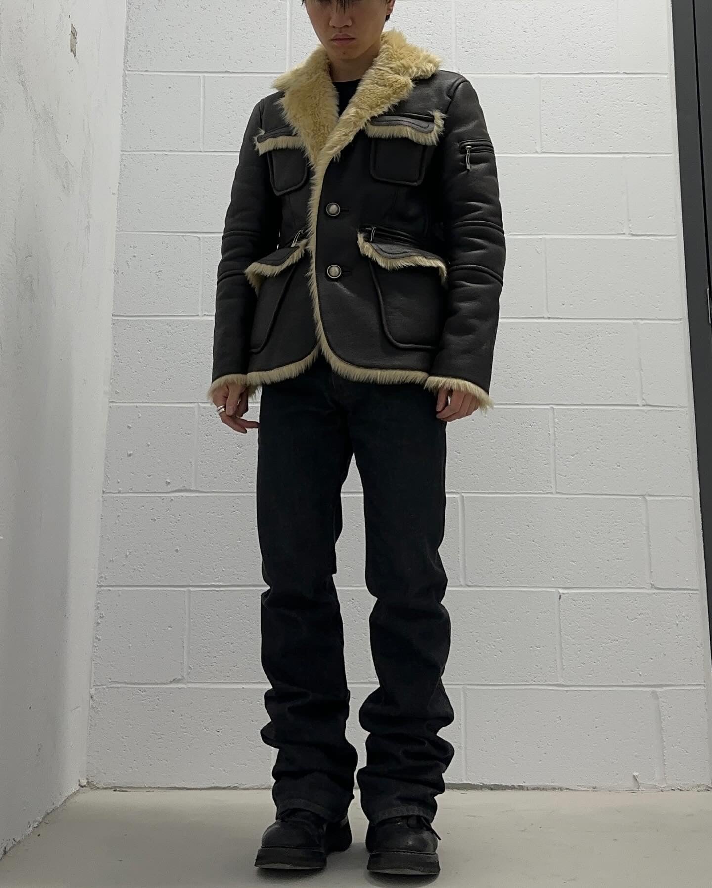 D.K.F Yoshiyuki ‘Don’ Konishi Early 00s Shearling Leather Jacket