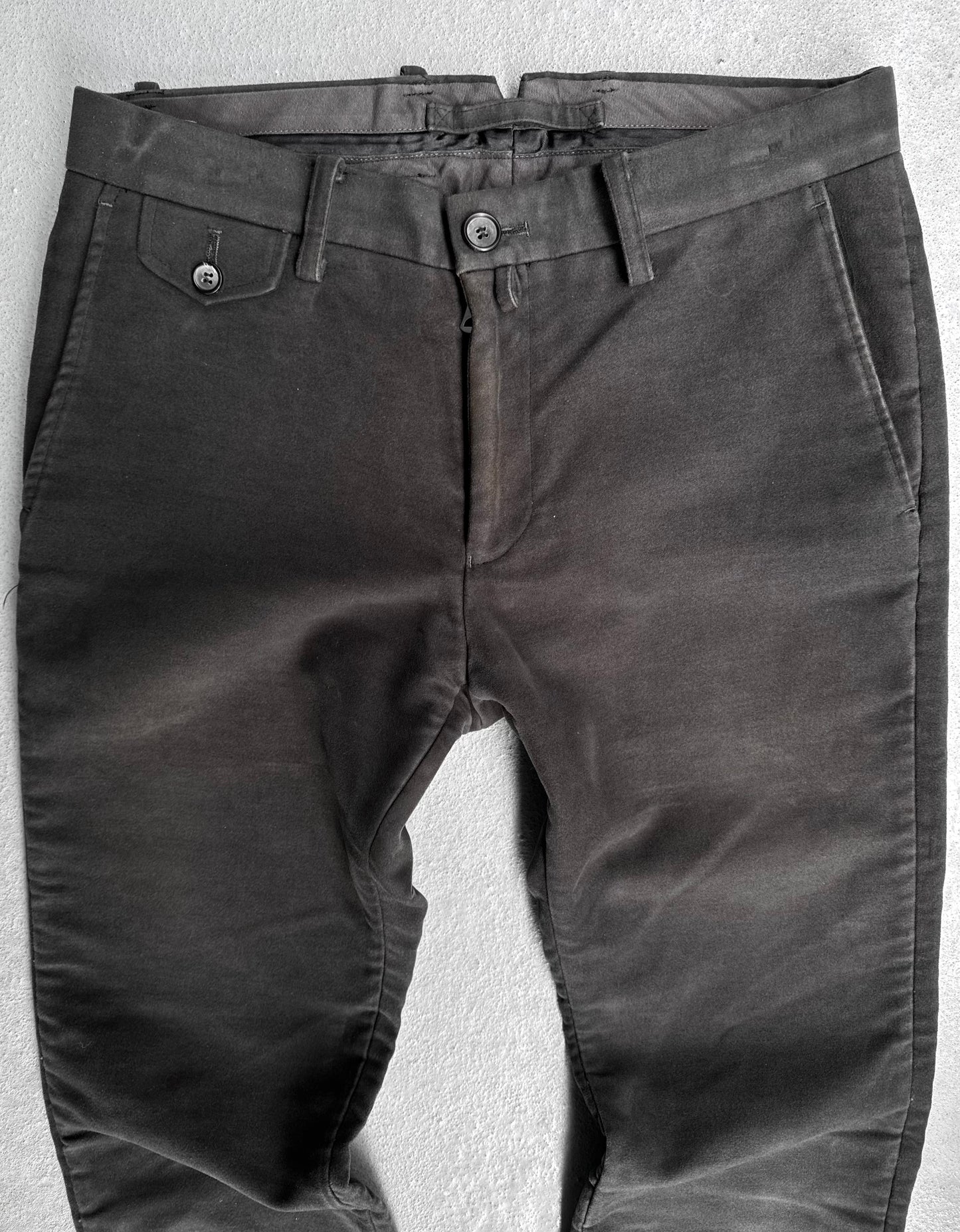 MiharaYasuhiro AW05 Back-Stapled Moleskin Trousers