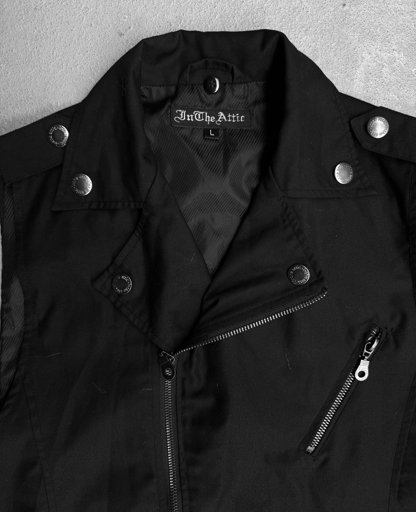 InTheAttic Early 00s Poplin Biker Gilet Vest