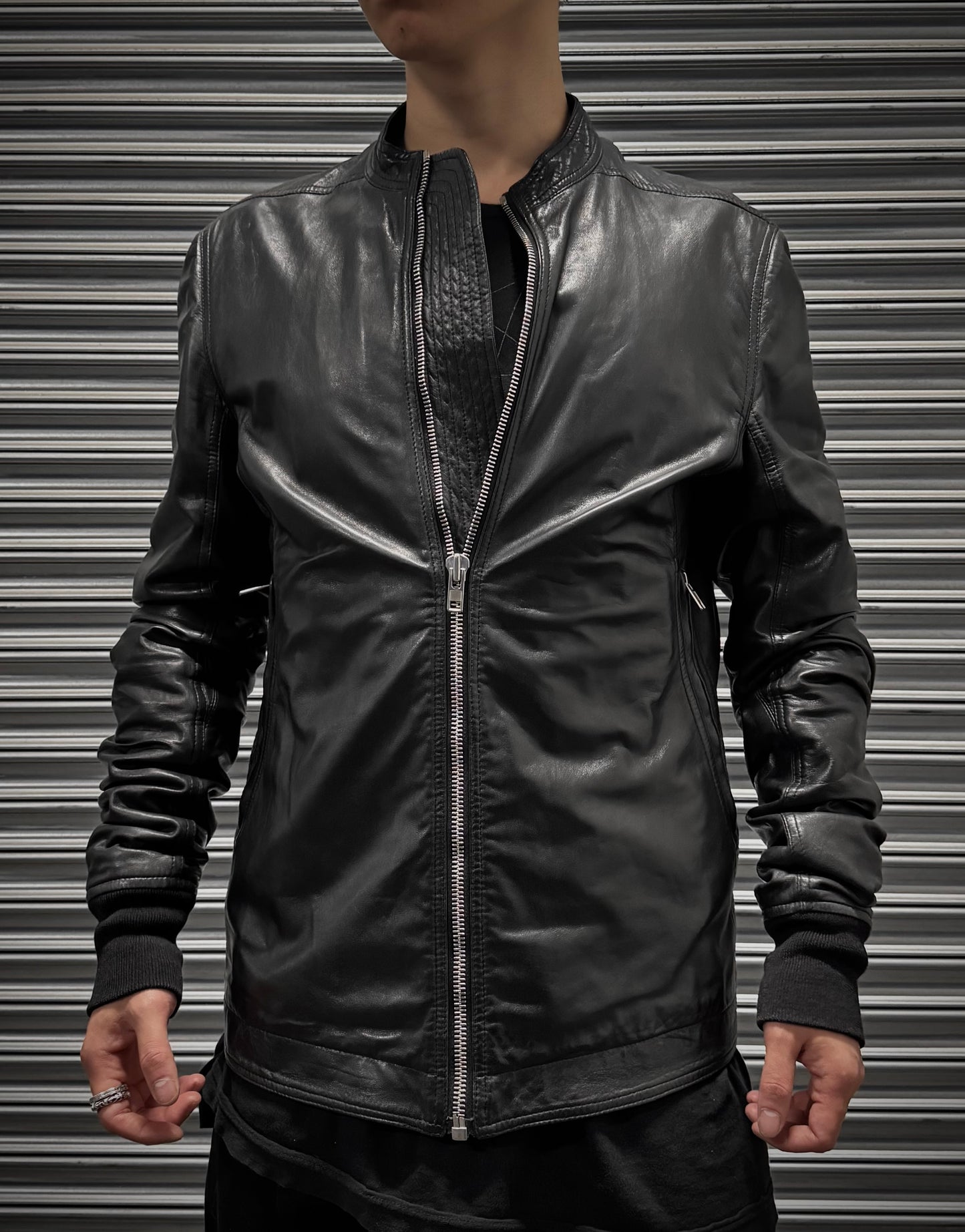 Rick Owens SS15 “FAUN” Calfskin Leather Sternberg Rider Jacket