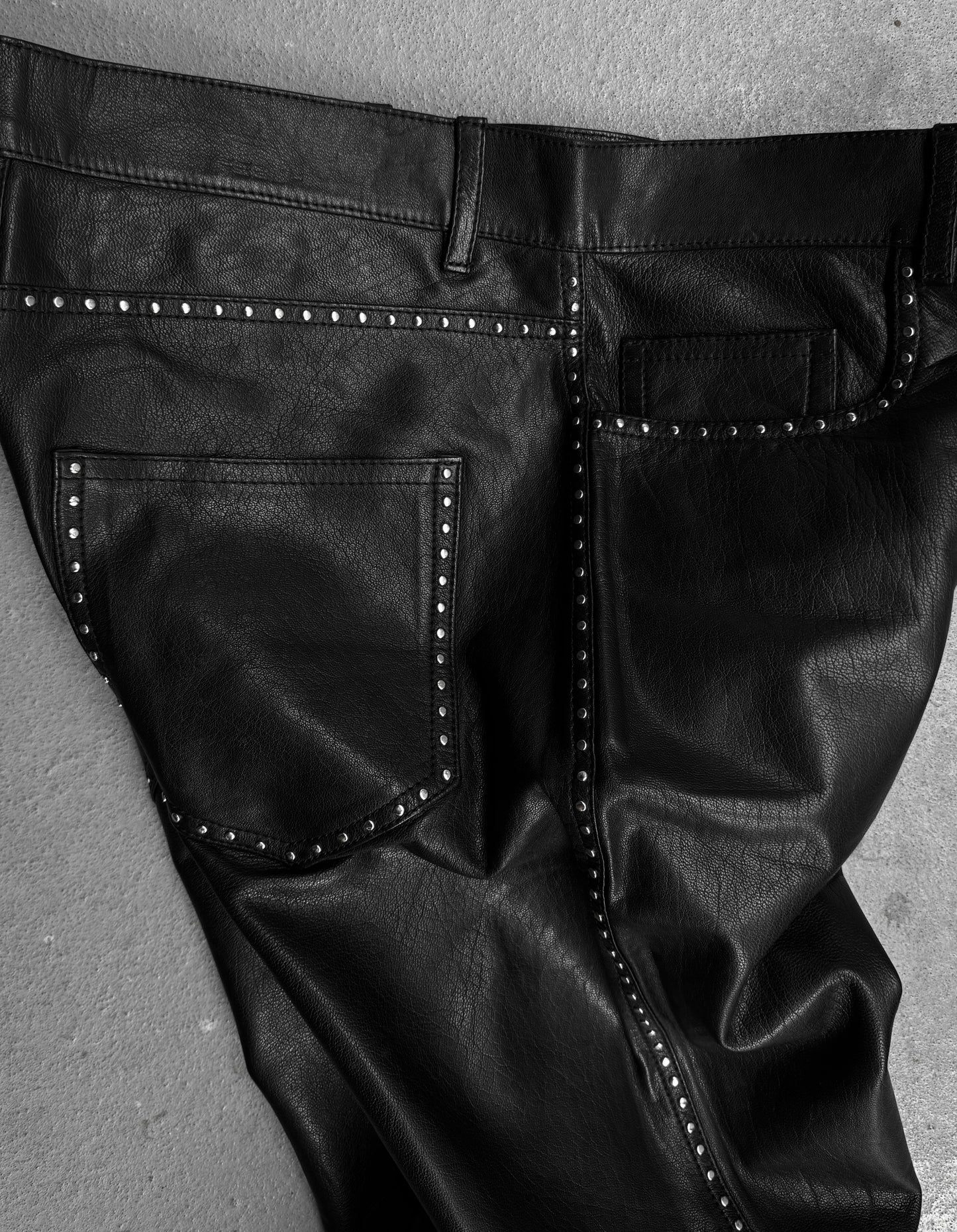 Saint Laurent Paris SS14 Studded Lambskin Leather Pants