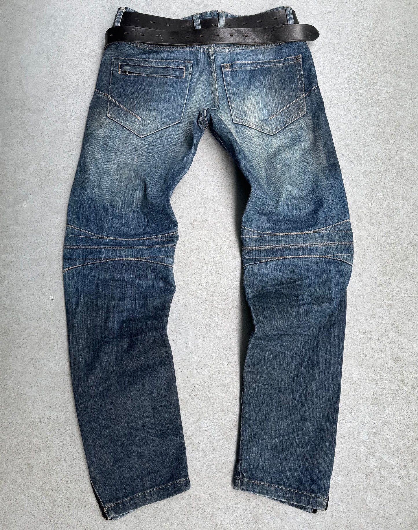 PPFM Early 00s Flare-zip Bootcut Biker Denim