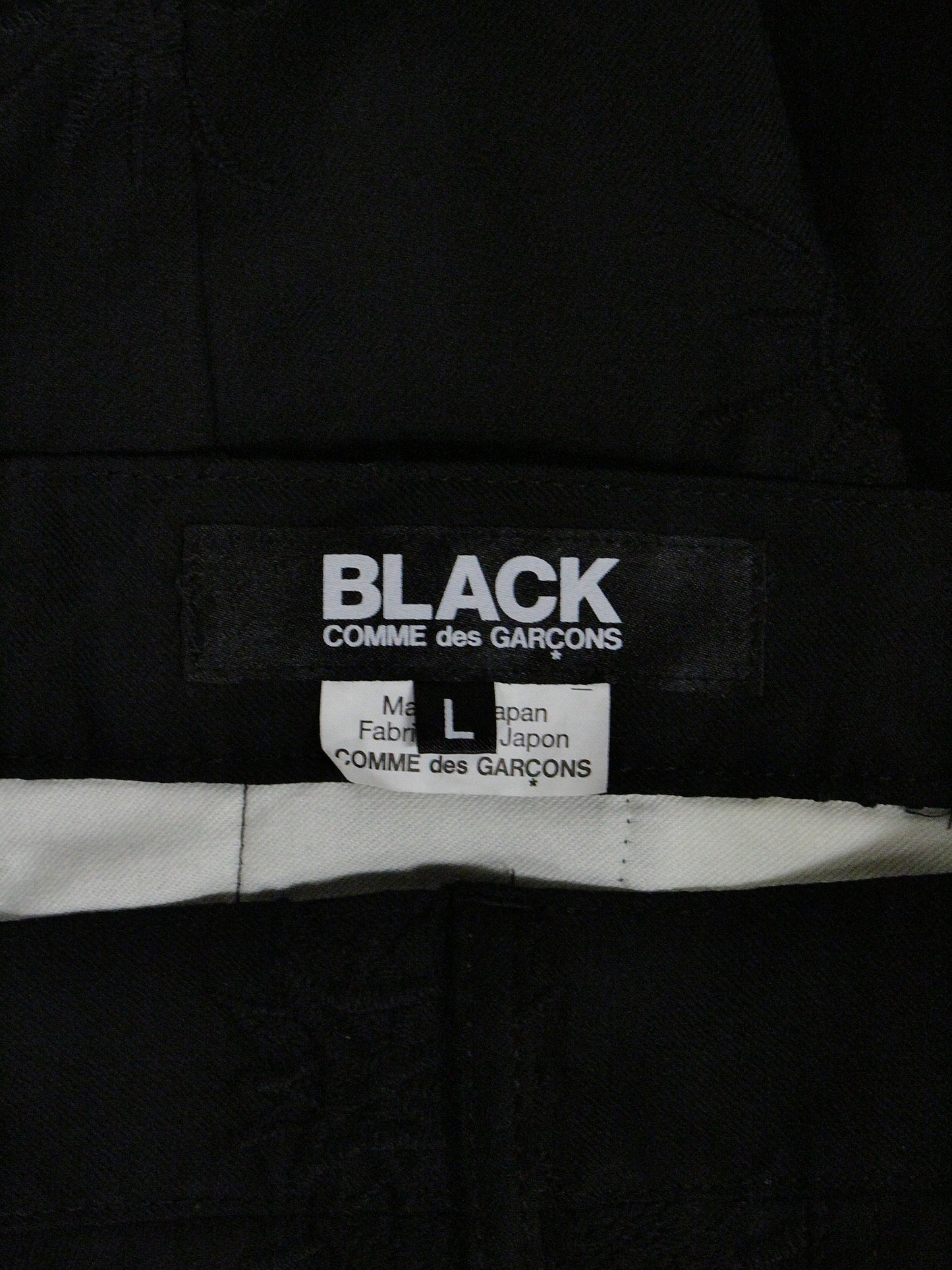 BLACK COMME des GARÇONS SS24 Black Sun Embroidered Wool Pants