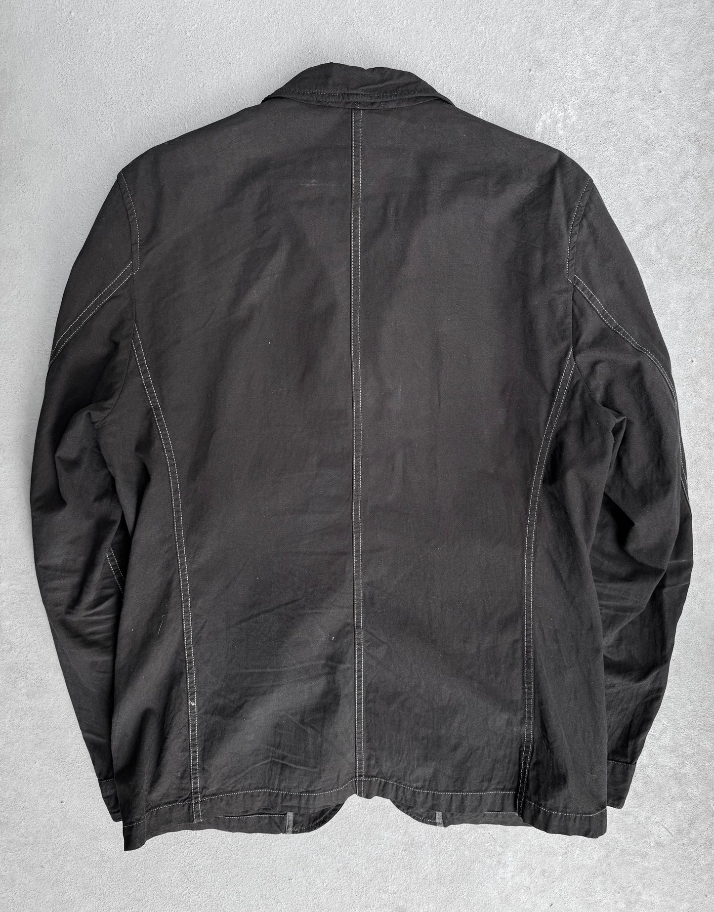 Engineered Garments Early 00s Garment-dyed Contrast Stitch Multi-pockets Cotton Blazer