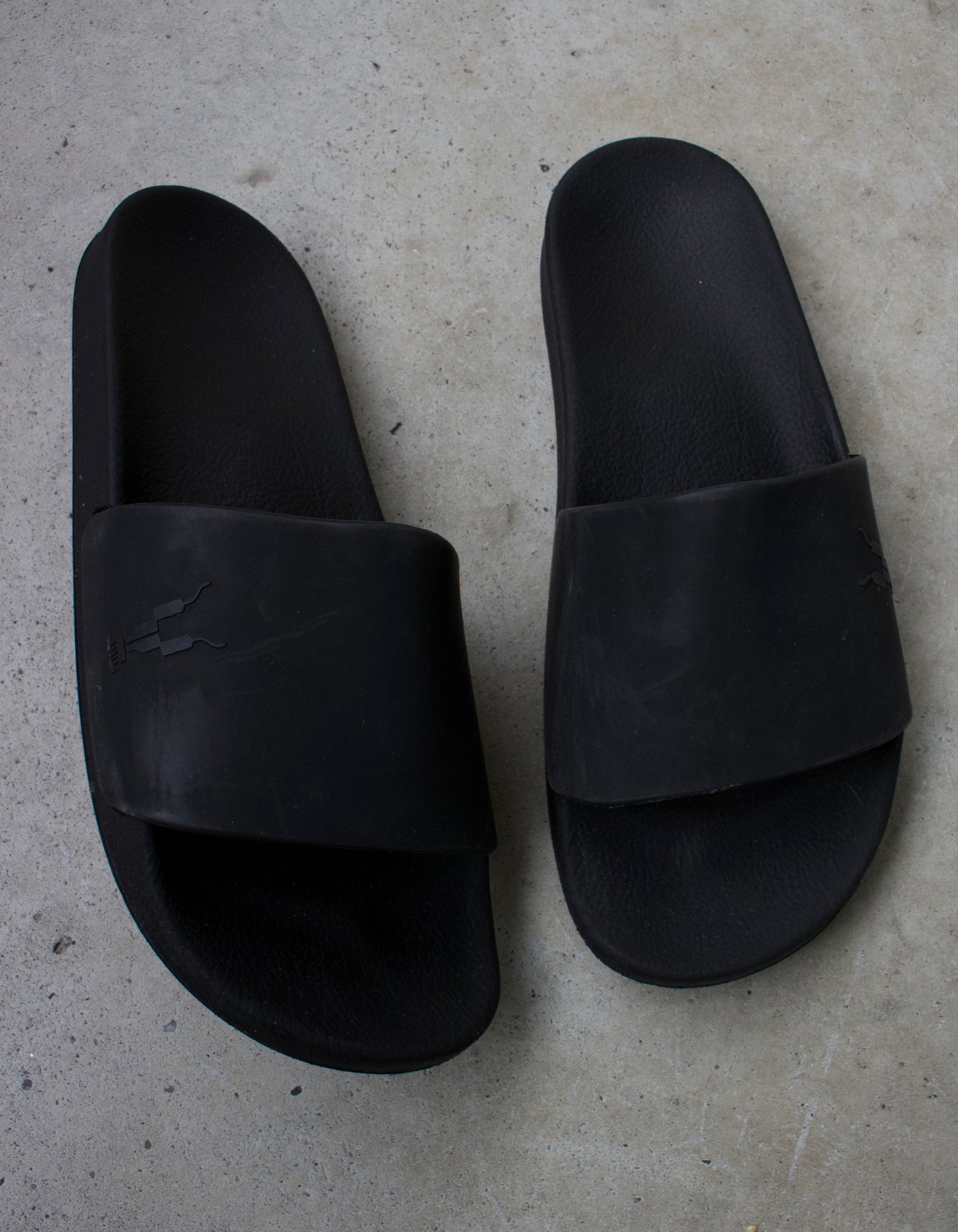 Rick Owens DRKSHDW AW17 “GLITTER” Black Gym Slides