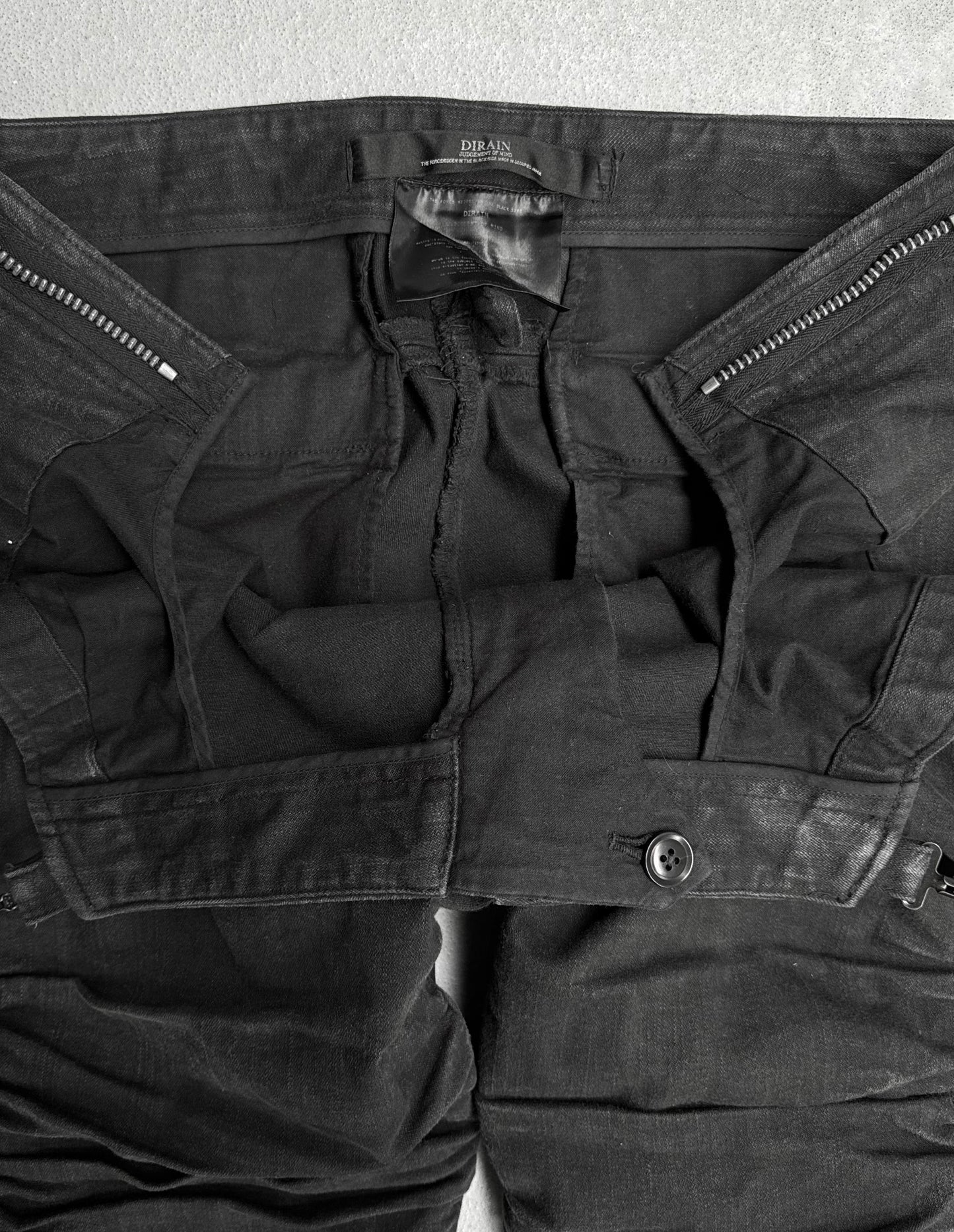 DIRAIN Early 00s Ruched J-cut Skinny Denim