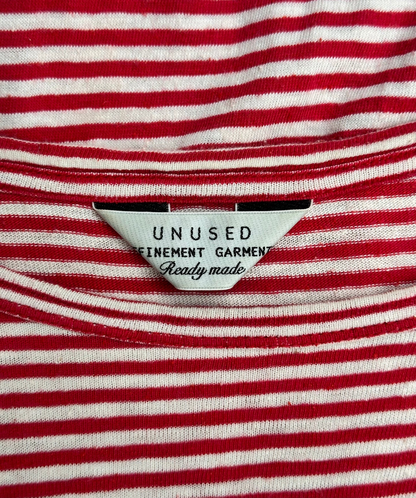 UNUSED Japan Early 00s Tzitzit Tassles Stripe Long-sleeves