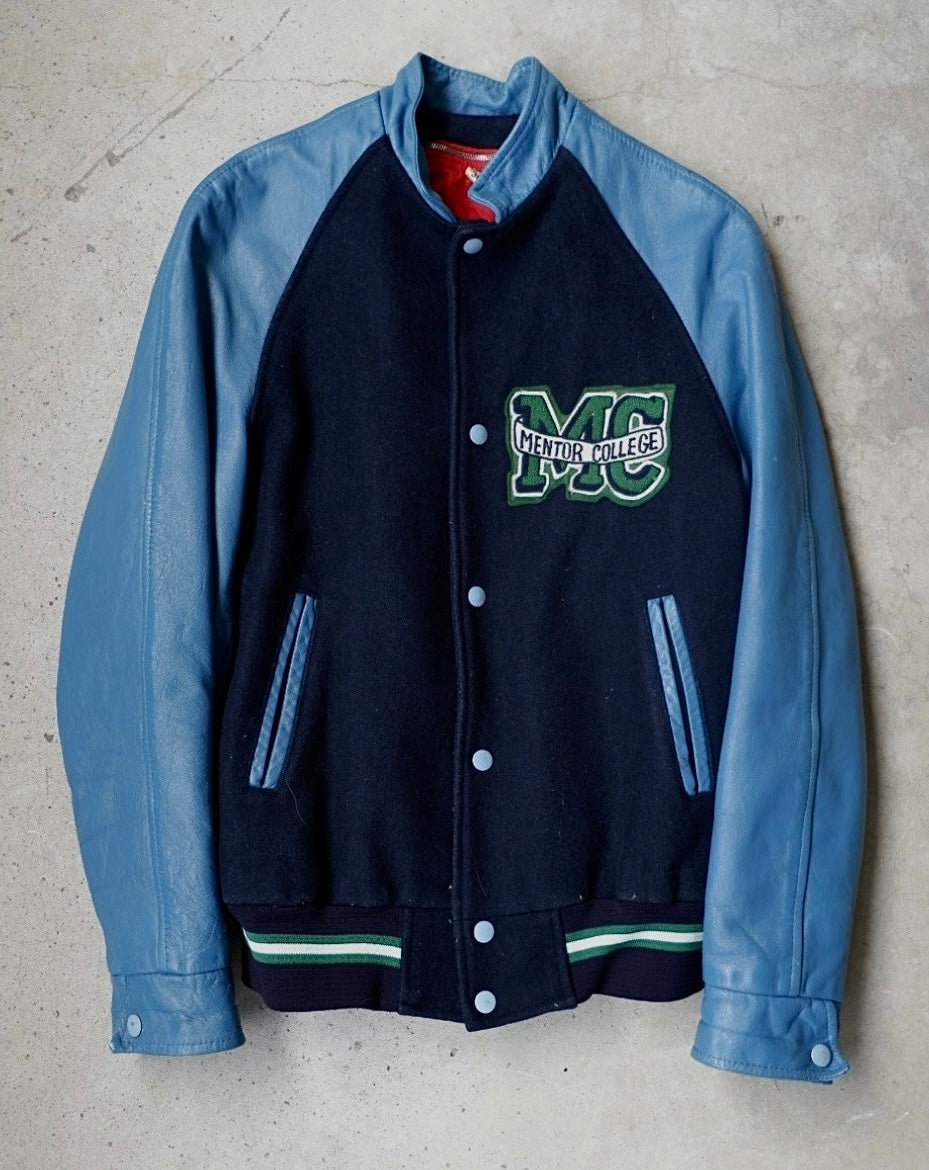 Vintage 90’s Mentor College Leather Varsity Jacket
