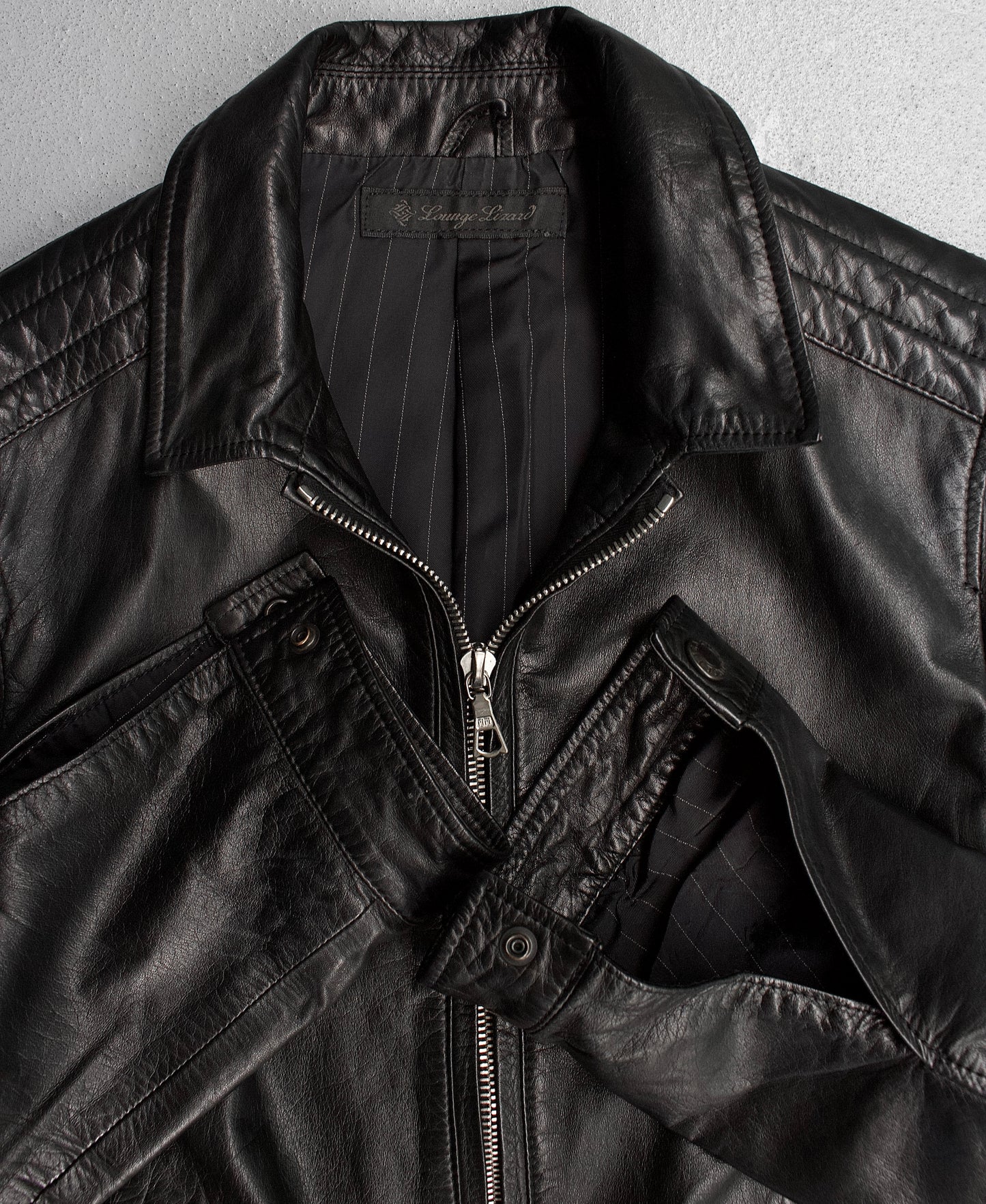 Lounge Lizard 00s Calfskin Cafe Racer Jacket