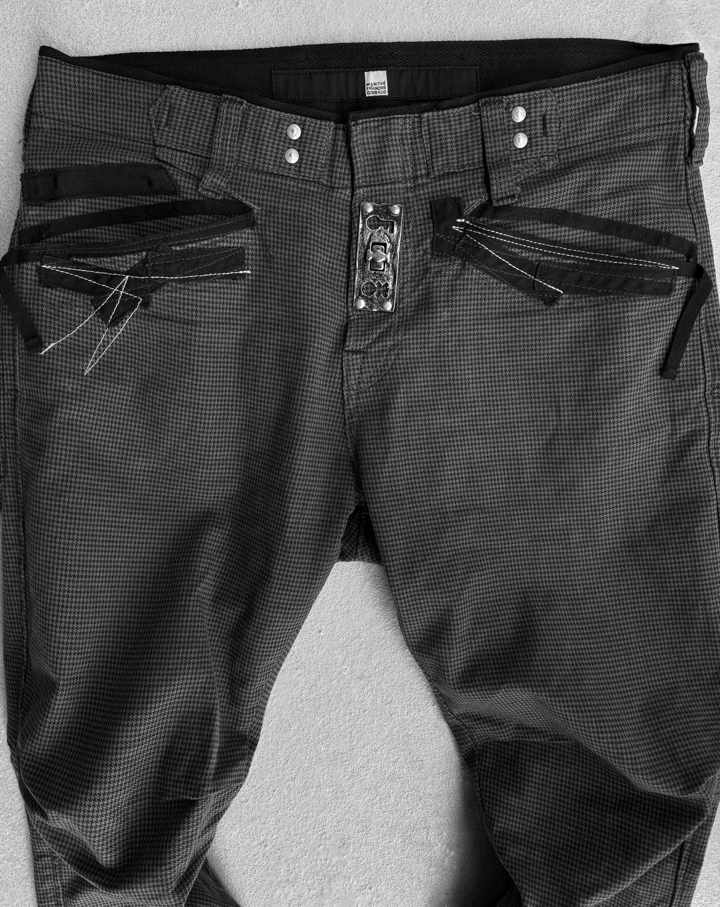 Marithé + François Girbaud Early 00s Plaid Brown Articulated Denim