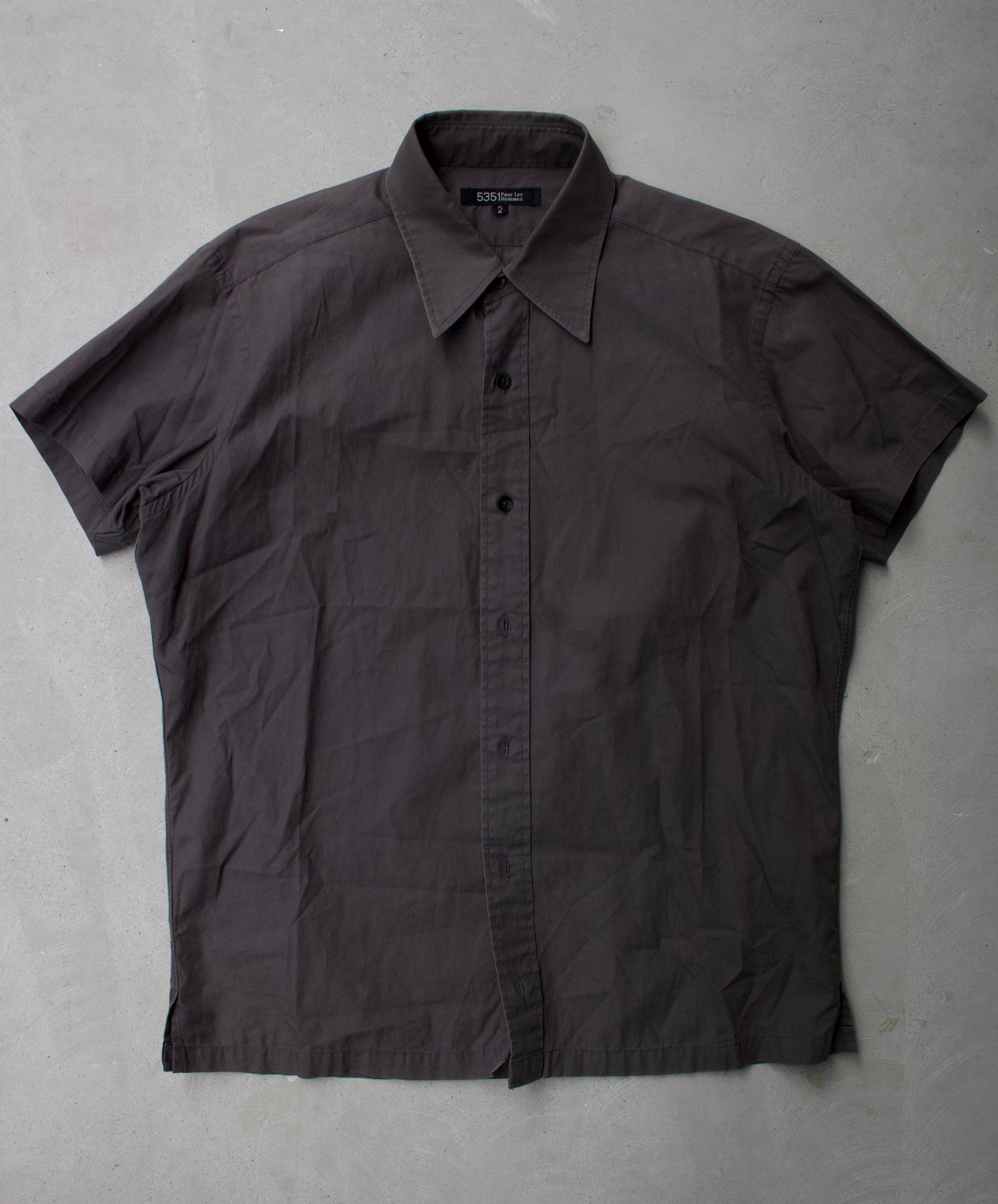 5351 Pour Les Hommes 00s Grey Dress Shirt