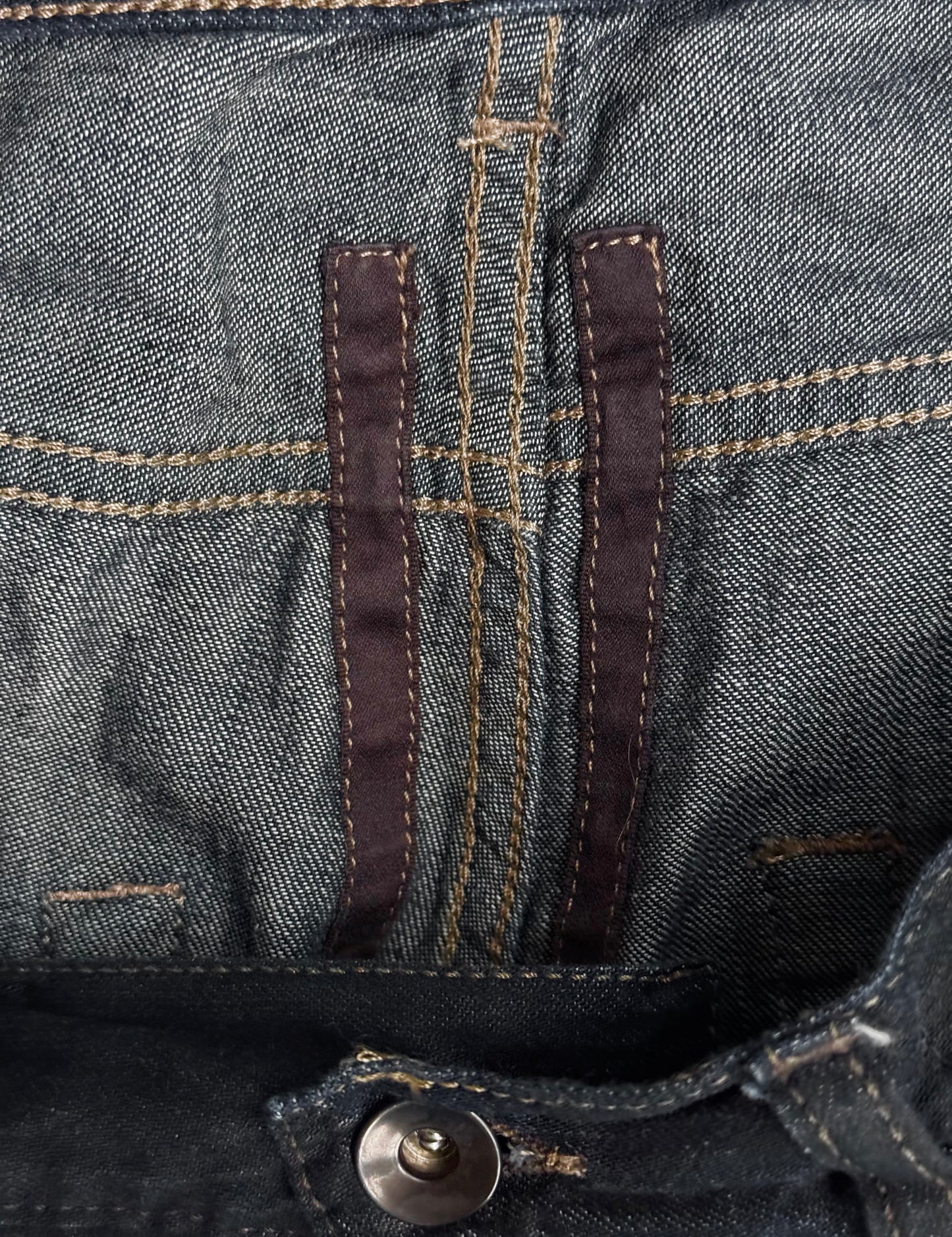 Rick Owens DRKSHDW AW11 “LIMO” Leather Insert Panel Denim