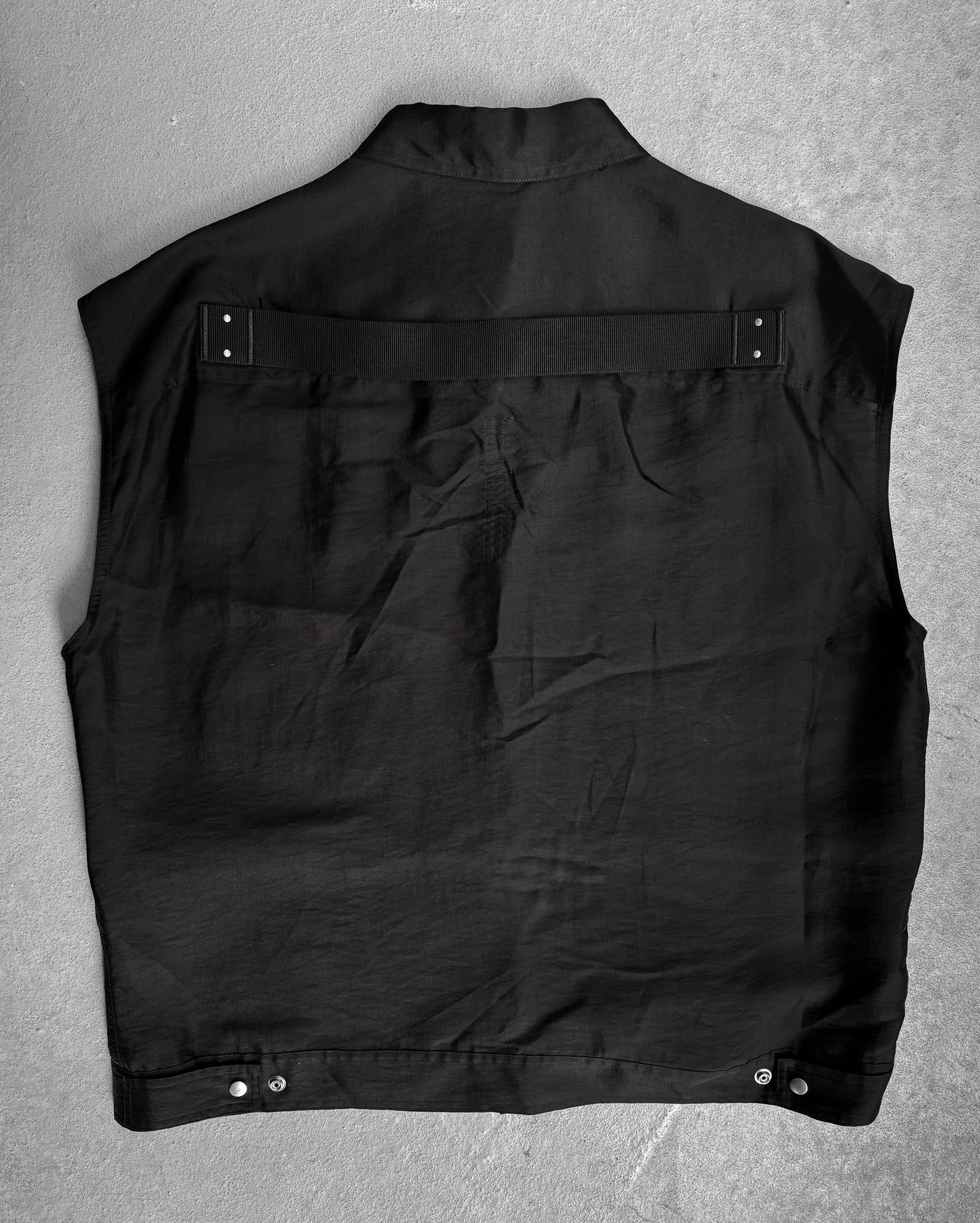 Rick Owens SS22 “FOGACHINE” Silk Fog-pocket Jumbo Flight Vest