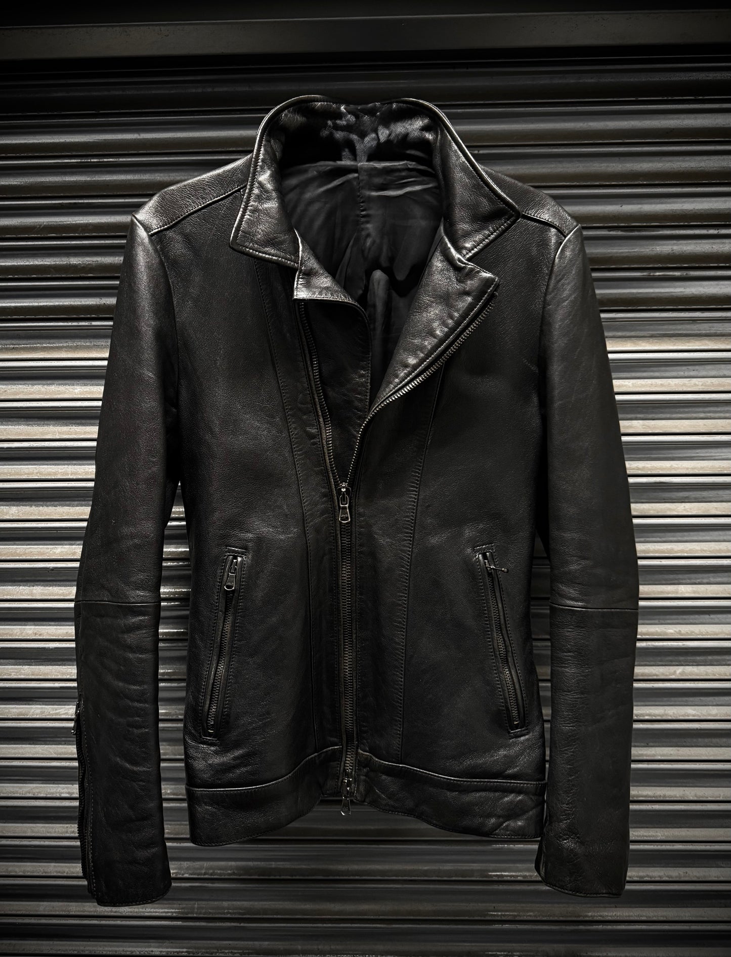 5351 Pour Les Hommes Early 00s Sheepskin Biker Jacket