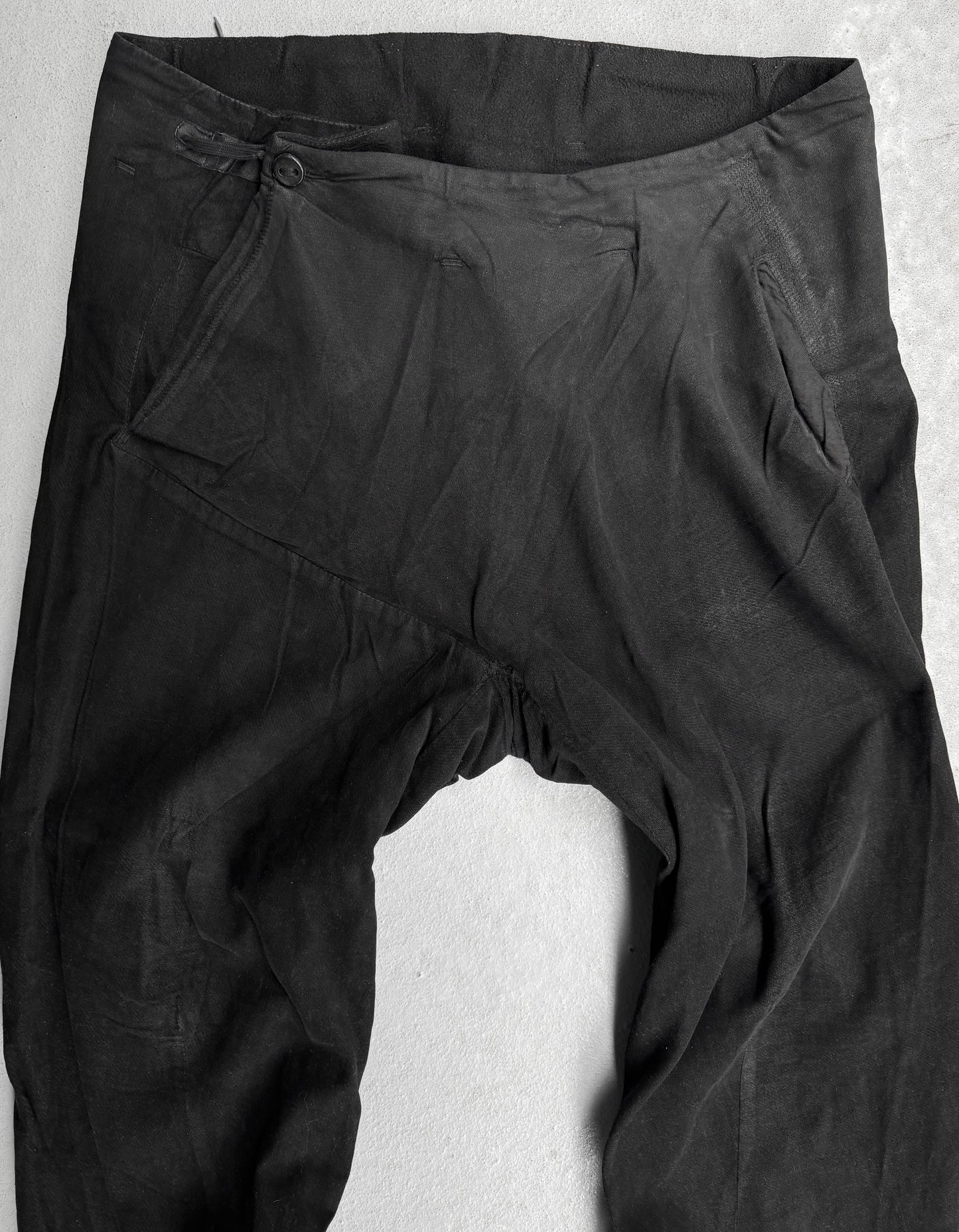 Boris Bidjan Saberi AW14-15 ‘P9’ Black Waxed Layered Lounge Pants