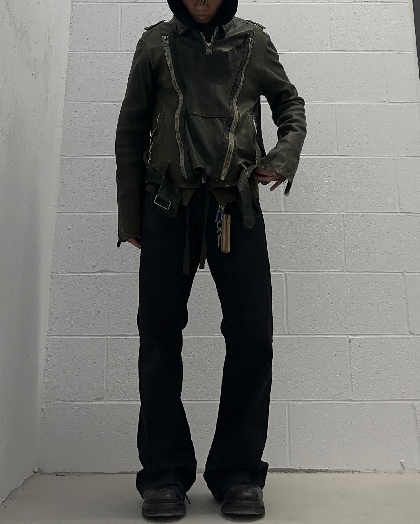 MiharaYasuhiro AW05 Reconstructed Multi-zip Sheepskin Leather Jacket