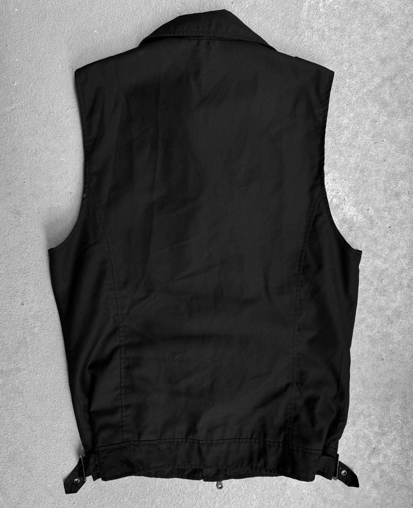 InTheAttic Early 00s Poplin Biker Gilet Vest