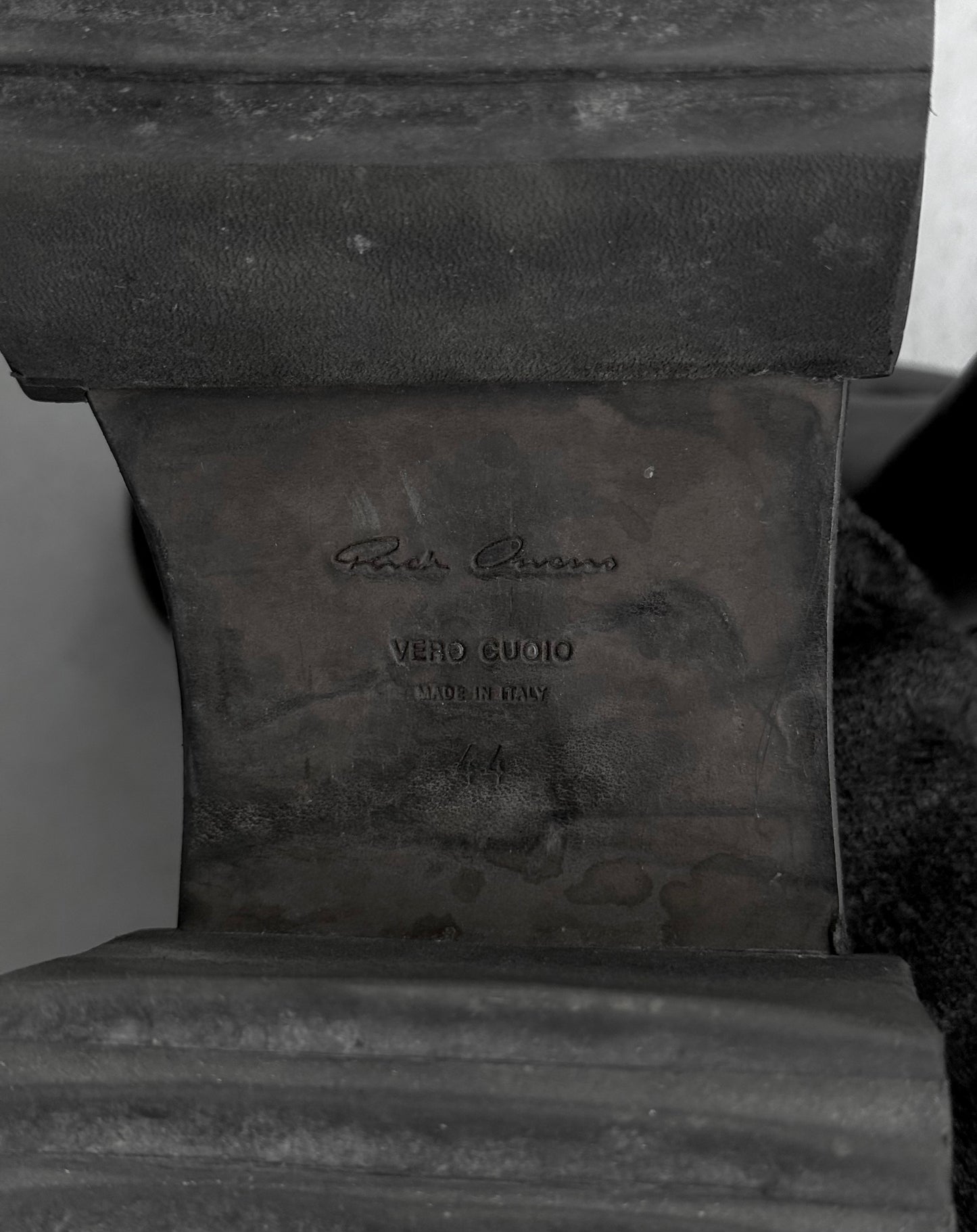 Rick Owens SS22 "FOGACHINE" Beatle Ballast Leather Boots