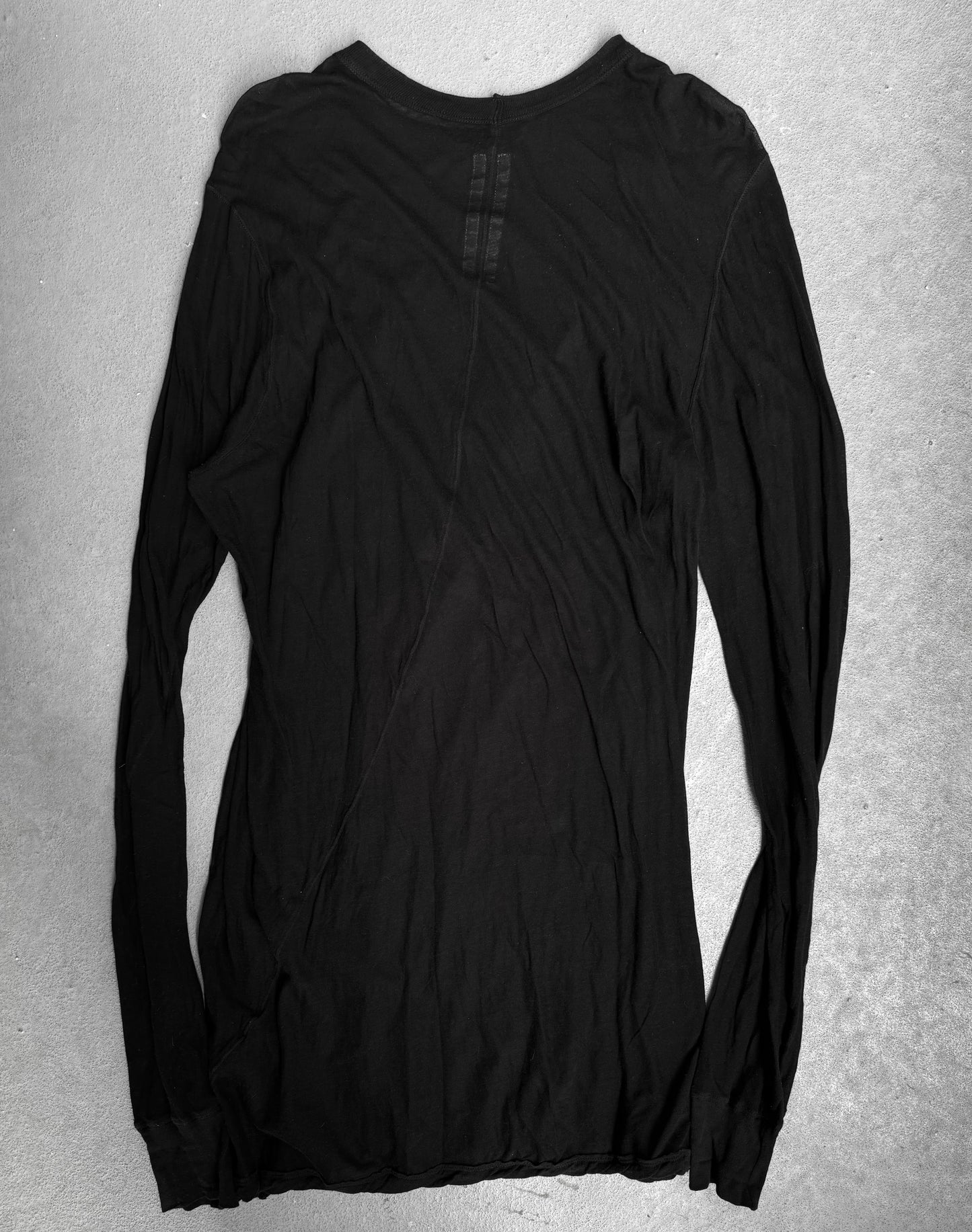 Rick Owens AW17 “GLITTER” Black Sheer Unstable Long-sleeves