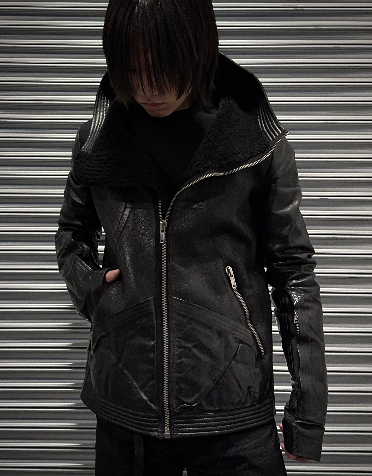 Rick Owens AW12 “MOUNTAIN” Geo Mouton Shearling Jacket