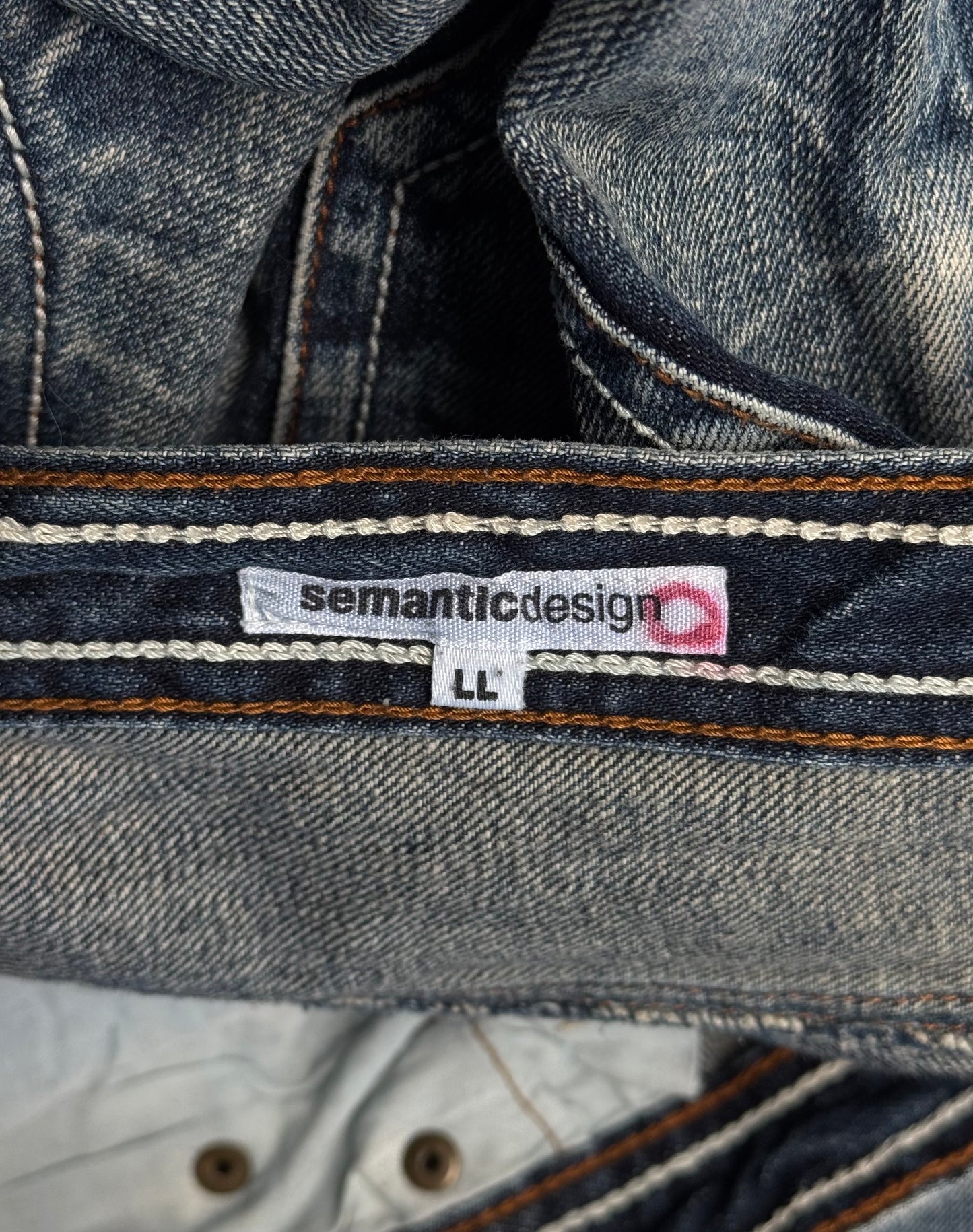 SemanticDesign Early 00s Slashed Bootcut Flare Denim