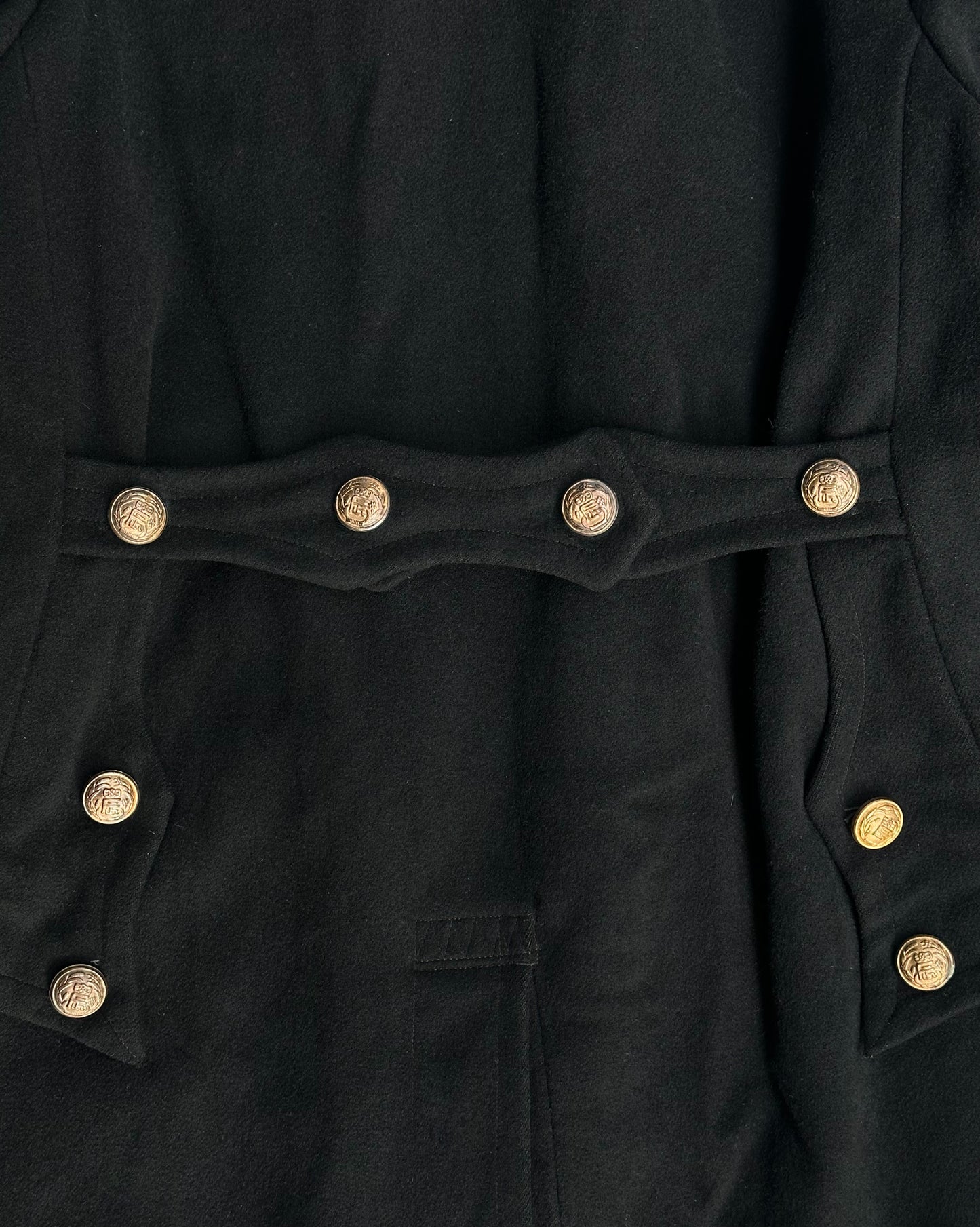 Vintage 1940s Imperial Japanese WW2 Reversible Naval Wool Peacoat