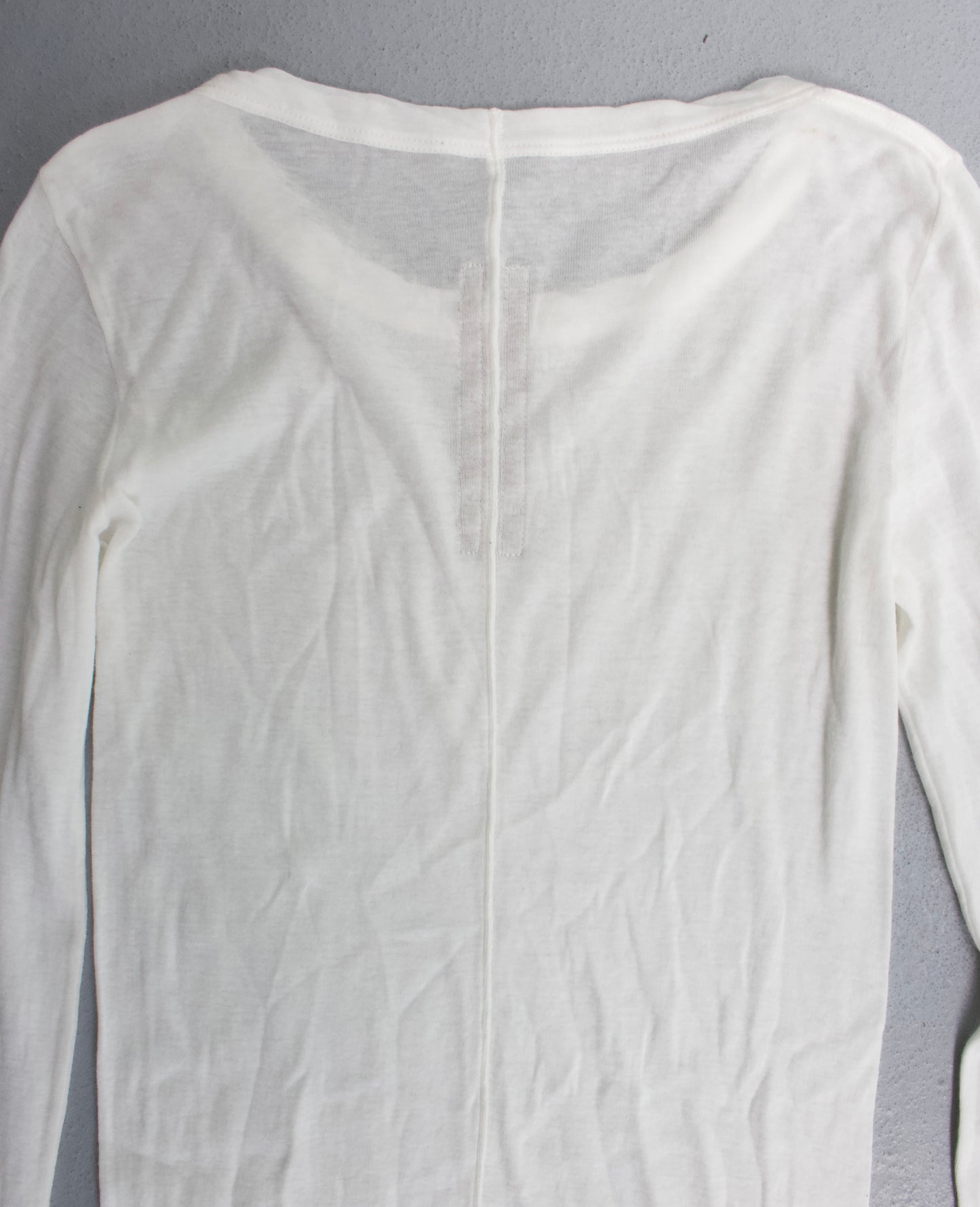 Rick Owens AW21 “GETHSEMANE” White Silk Long-sleeves