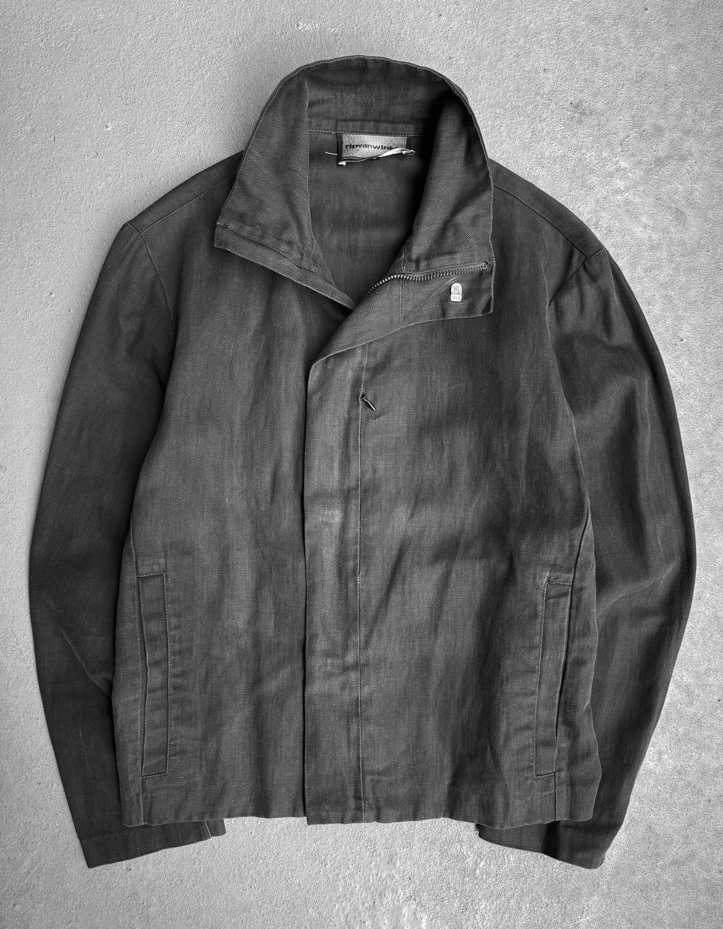 RipVanWinkle Early 00 Faded Zip-up Track Bomber Jacket