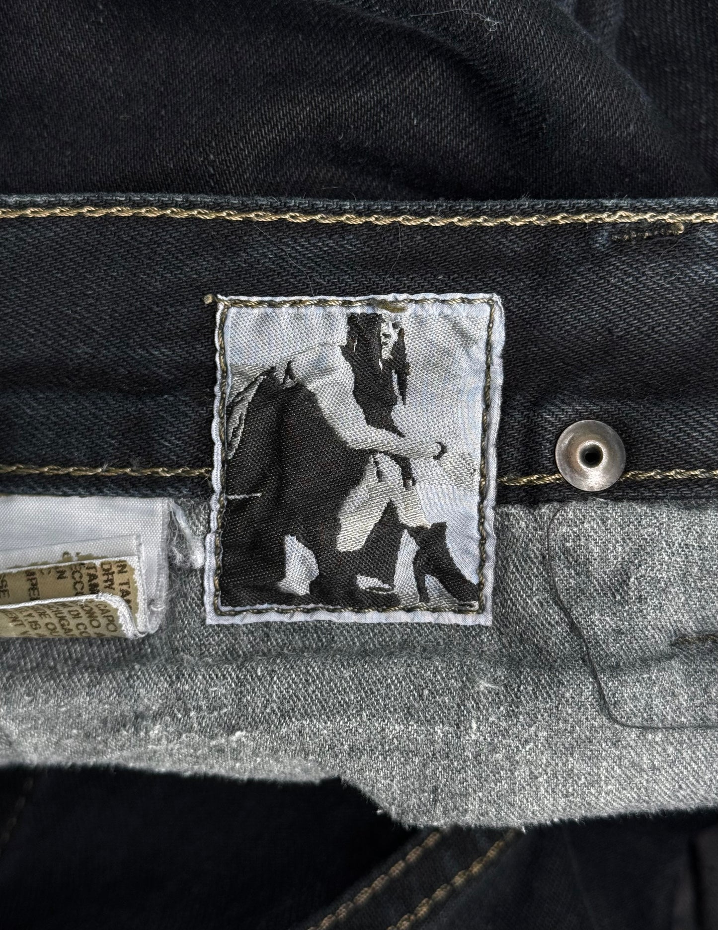 Rick Owens DRKSHDW AW07 “EXPLODER” Distressed Black ‘Detroit Cut’ Skinny Denim