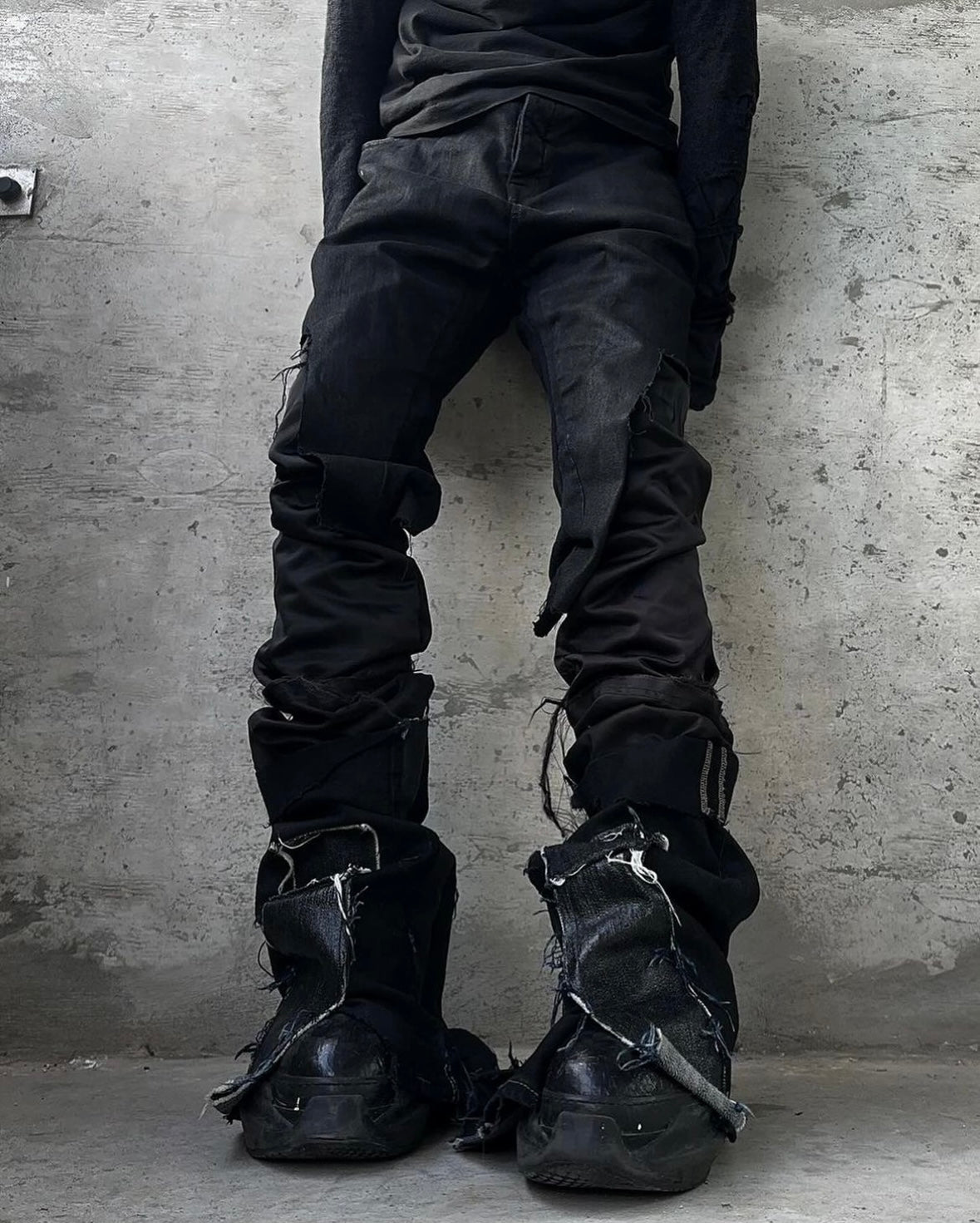 Rick Owens x SWAMPGOD 1-of-3 Reconstructed UpCycle Flare Cut Denim
