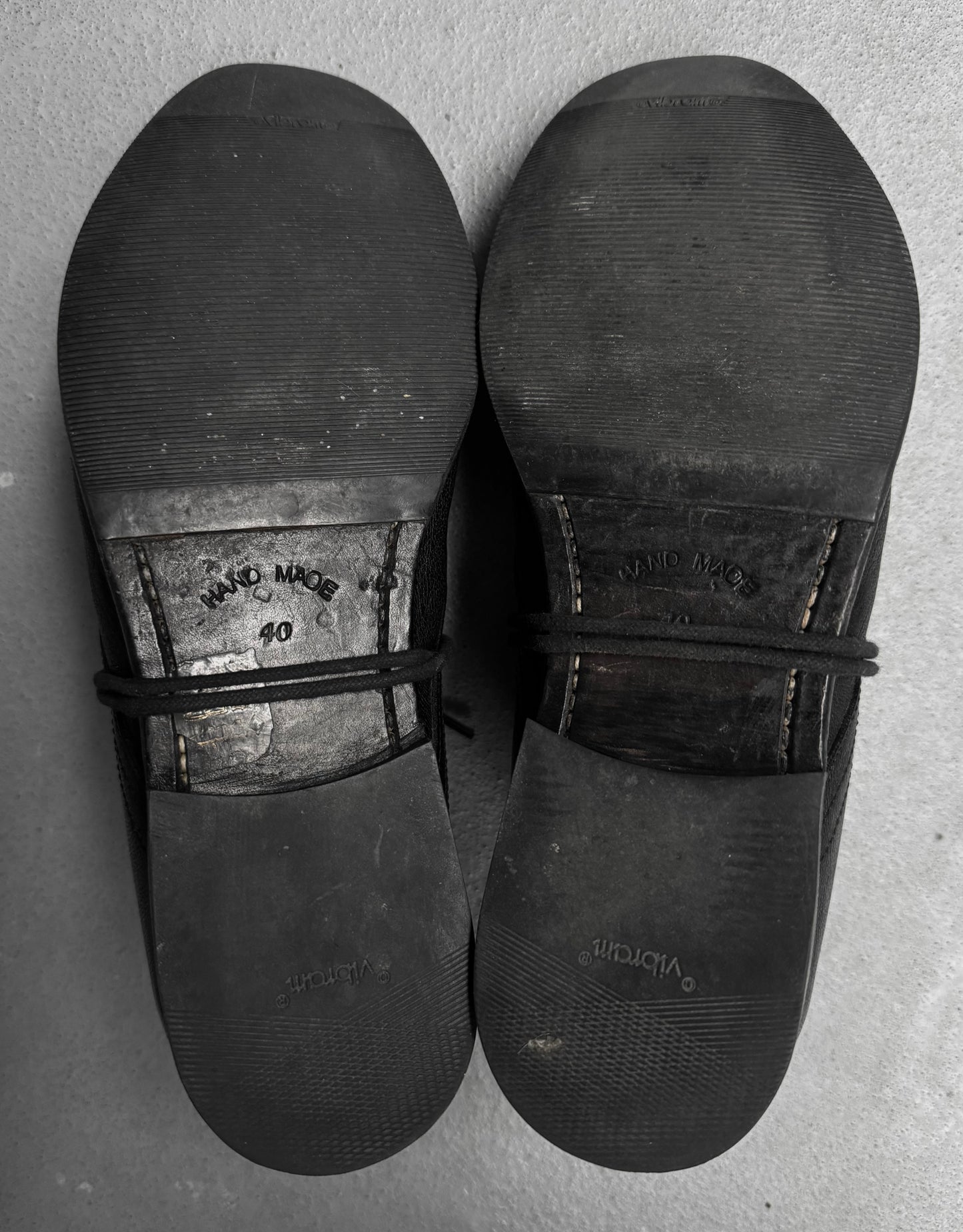 the last conspiracy 'BAUG' Camel Leather Derbies