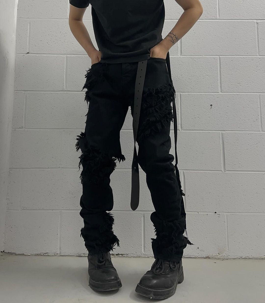 Rick Owens DRKSHDW FW21 ‘Detroit Cut’ Slash Distressed Denim