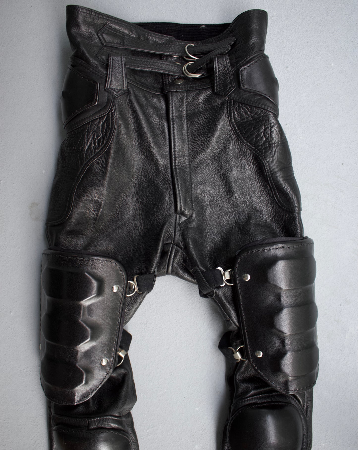 KADOYA Early 00s Padded Cowhide Motocycle Pants