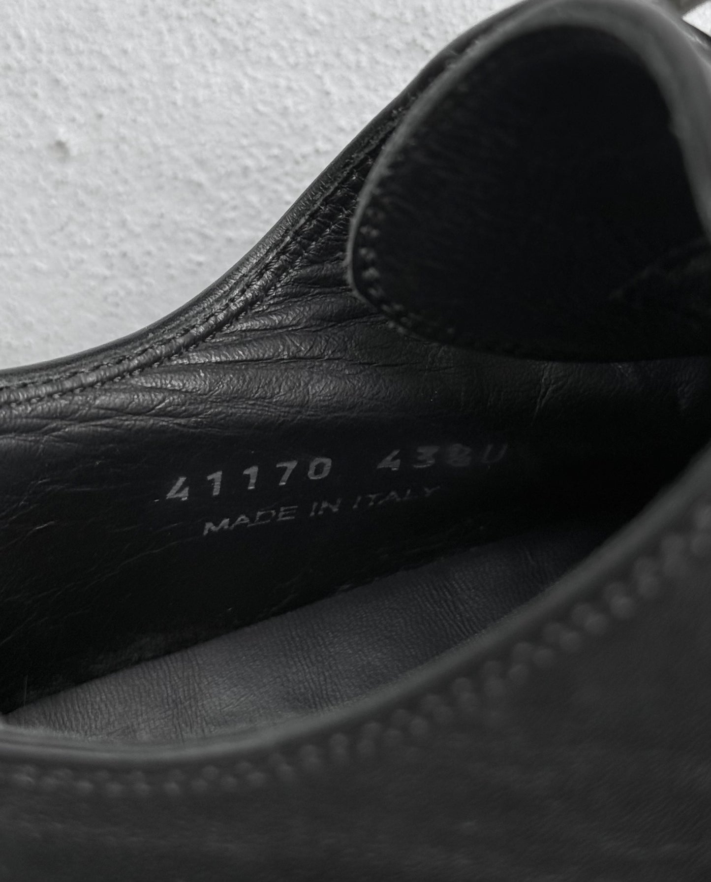 Rick Owens AW20 “PERFORMA” Black Leather Low-top Ramones Sneakers