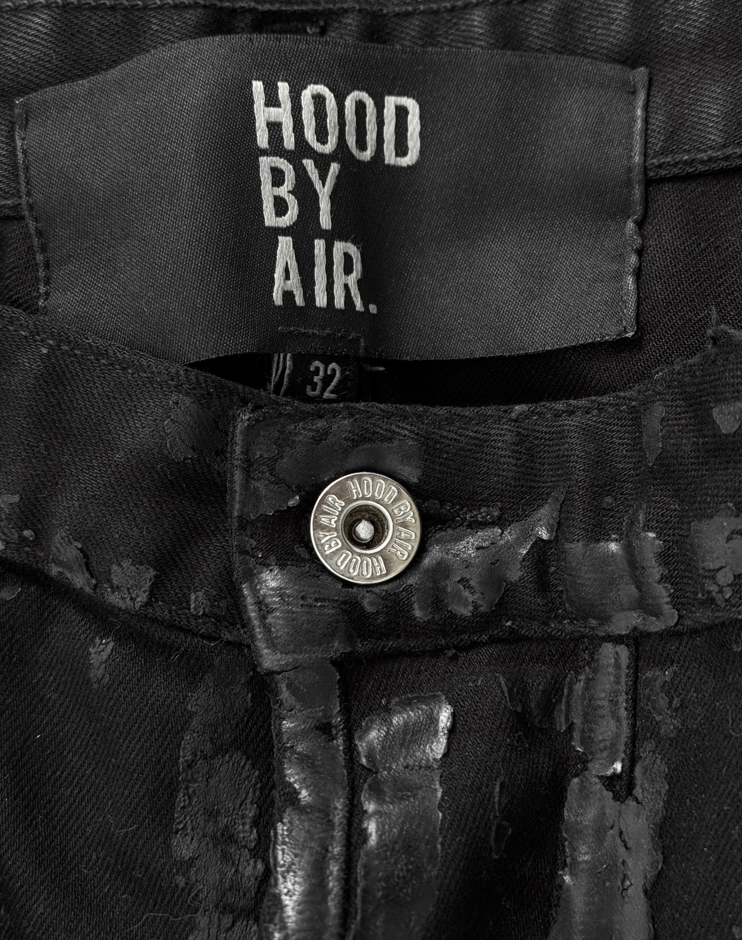 Hood By Air SS15 Logo Mega Waxed Denim