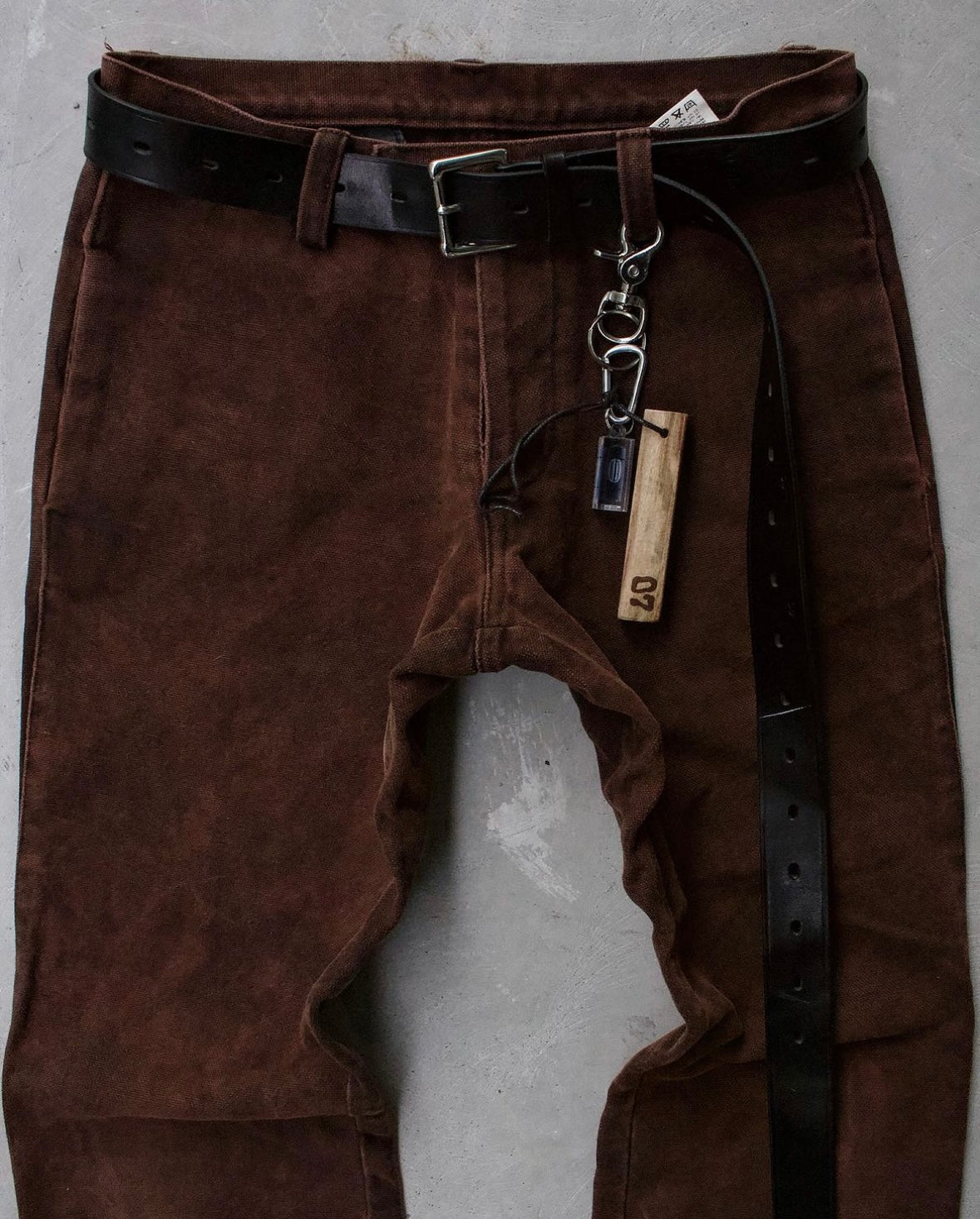 RipVanWinkle 00s Washed “Blood Red” Bootcut Denim