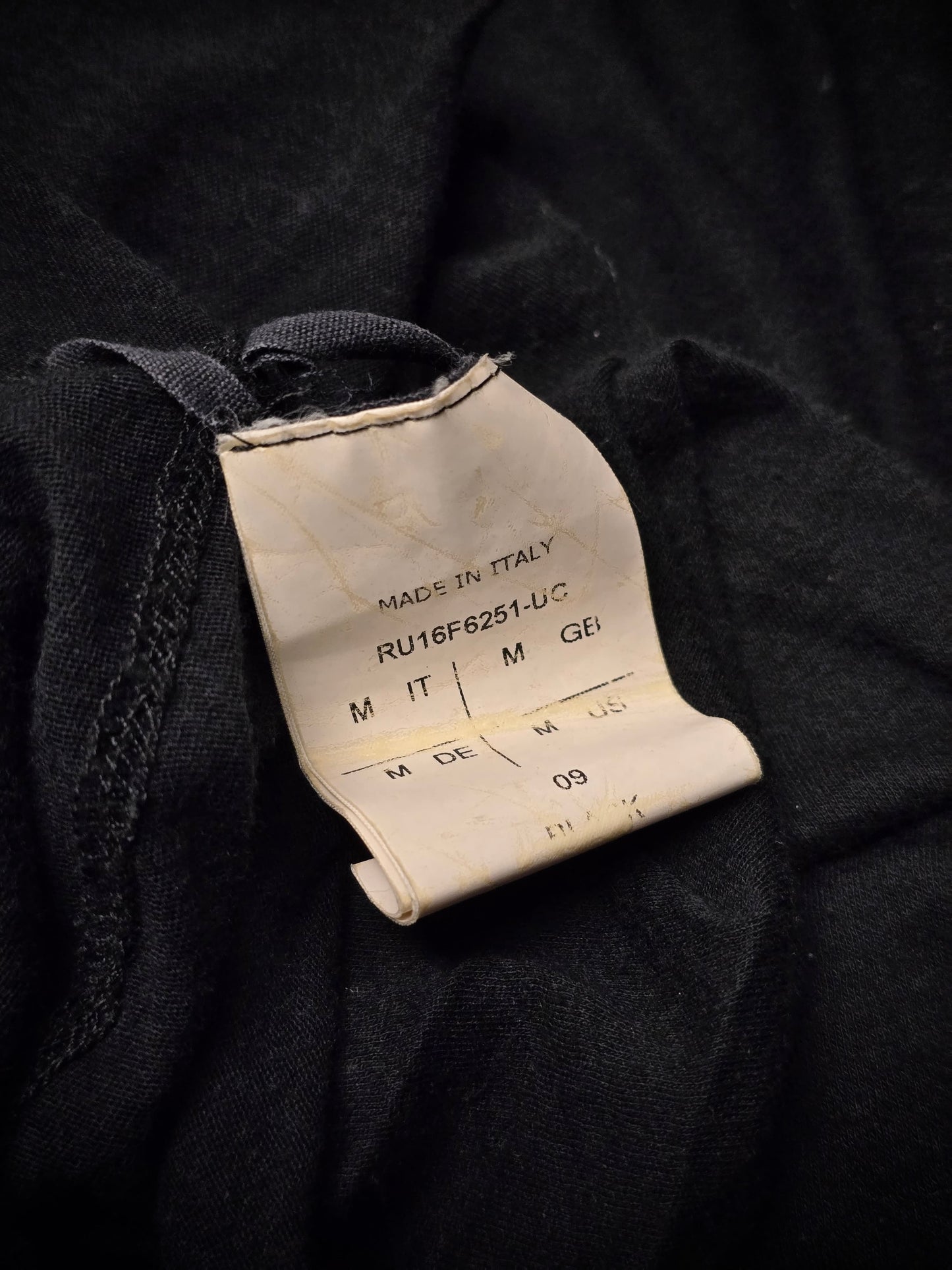 Rick Owens AW16 "MASTODON" Black Sheer Longline Level T-shirt detail | DRIEW GARMENTS